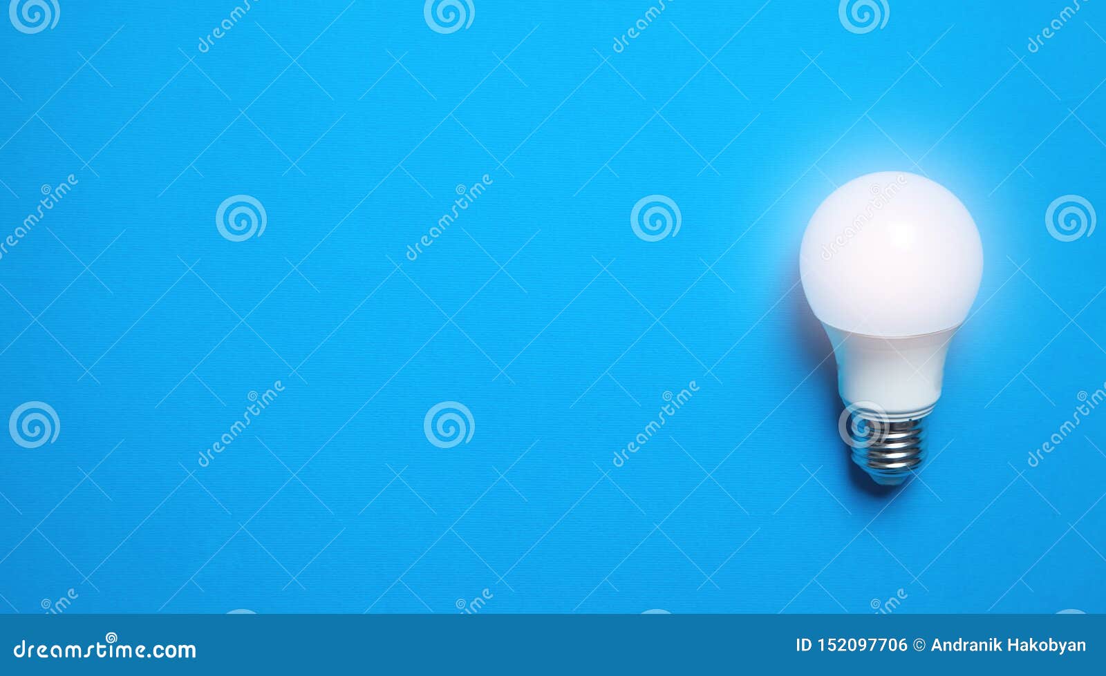 Light Bulb in the Blue Background Stock Photo Image of blue, design