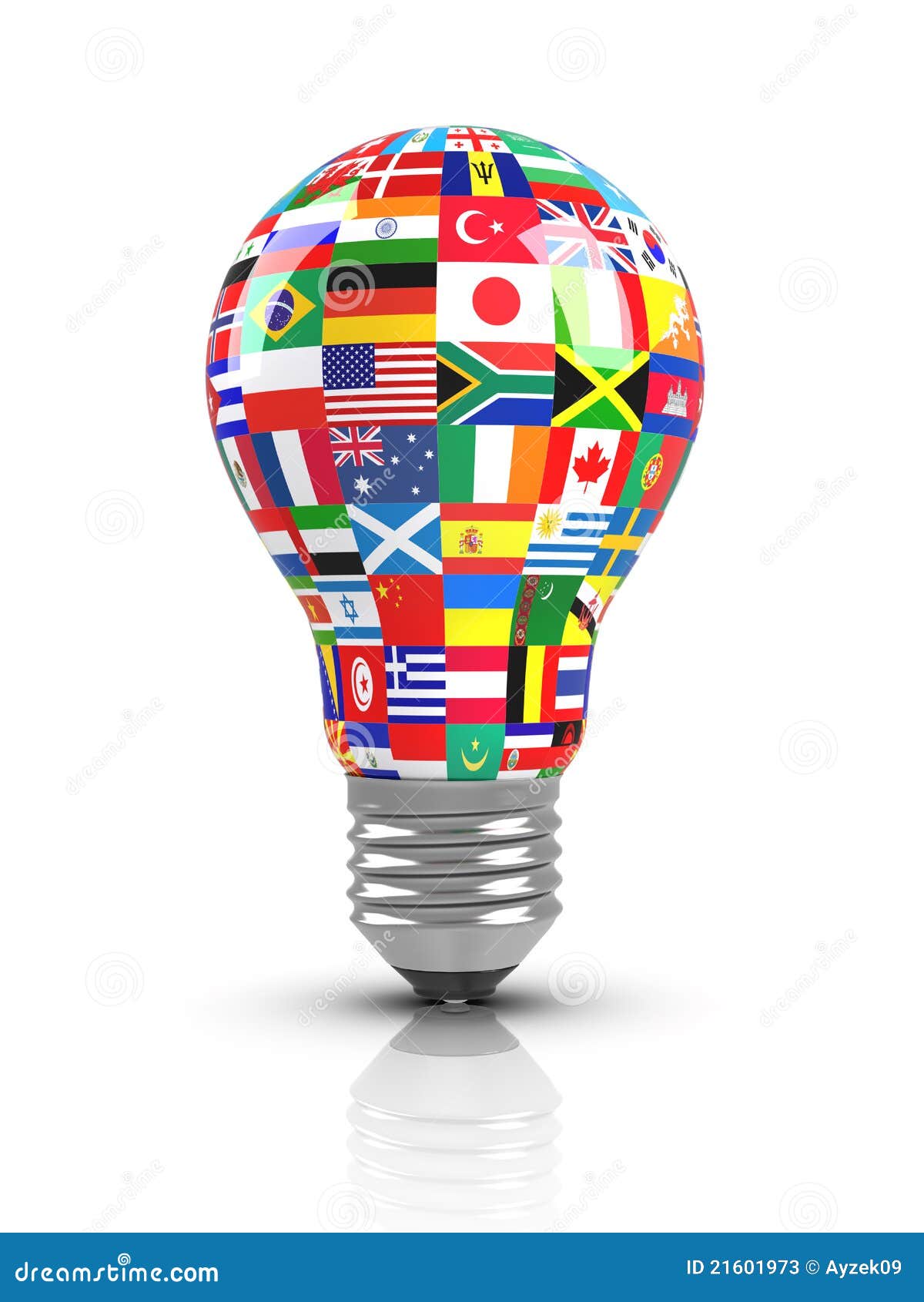 Light Bulb Collection of Flags Stock Illustration Illustration of