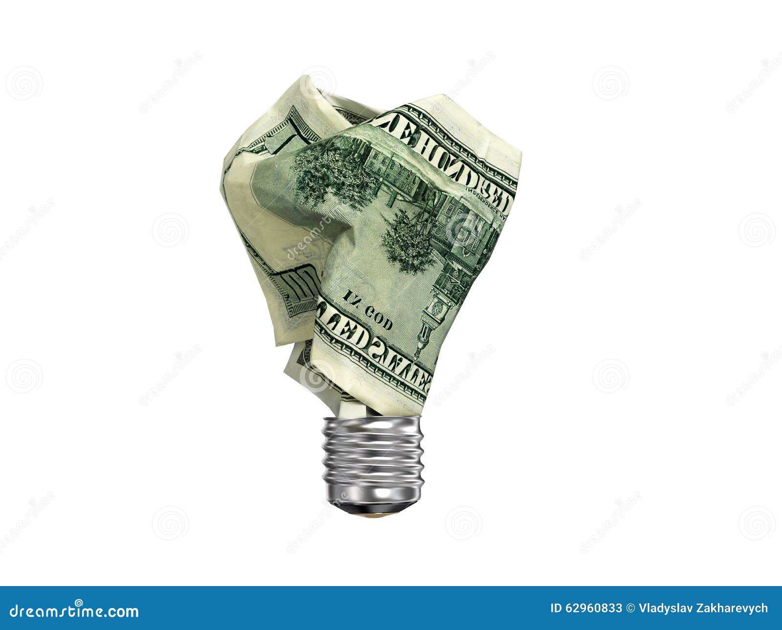 Light bulb with dollar stock image. Image of ecology 62960833