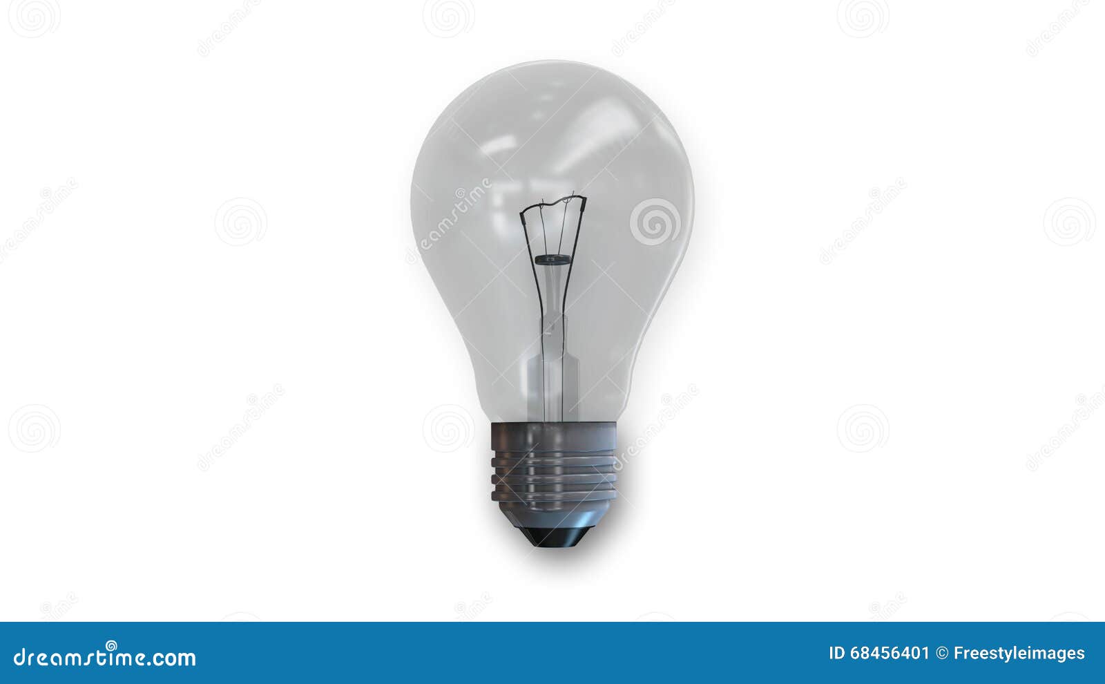 Light Bulb, Electric Lighting Isolated on White Stock Image Image of filament, single 68456401