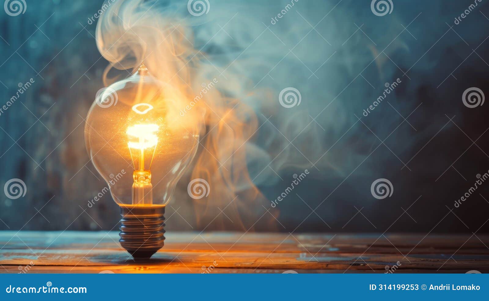 Smoking Light Bulb stock image. Image of warning, maintenance 314199253