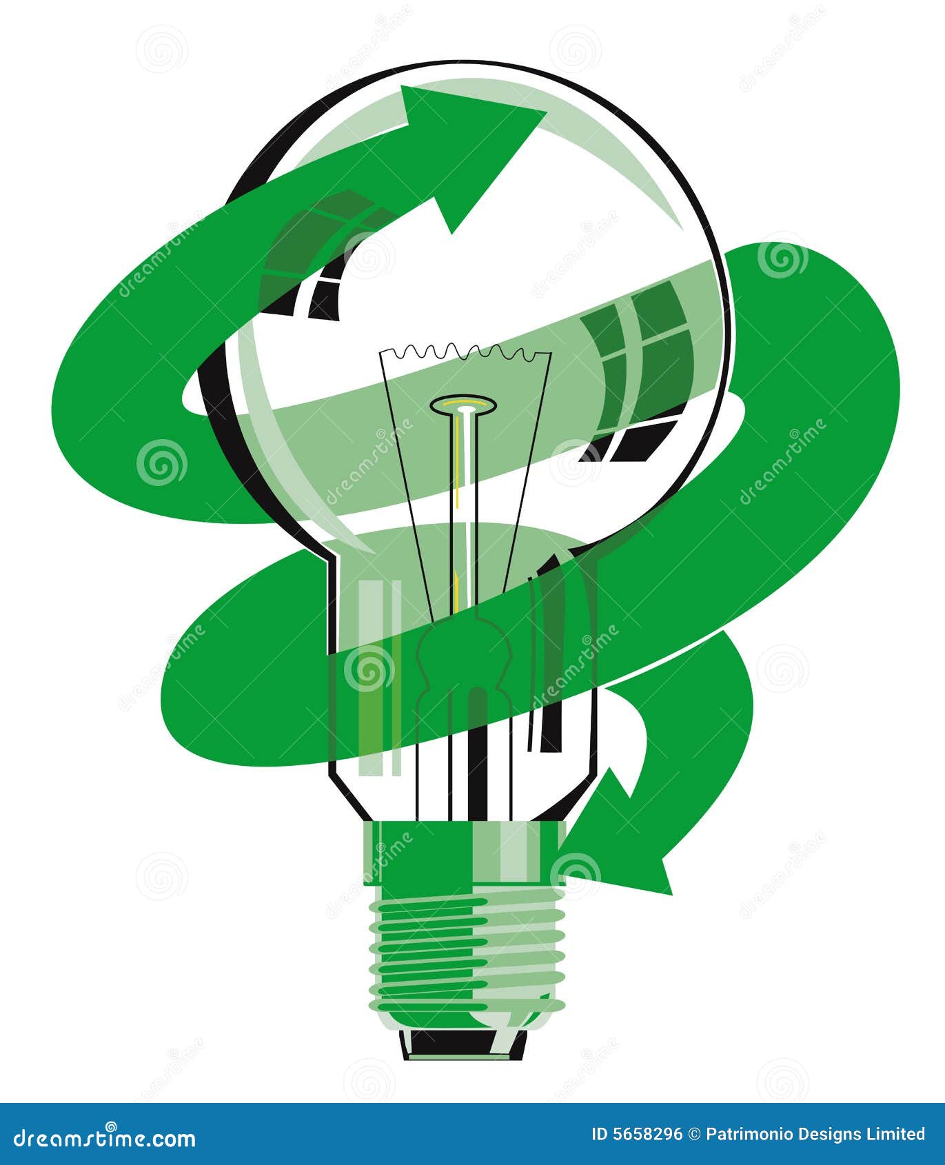 Light Bulb Energy Saving Symbol Stock Vector Illustration of icon