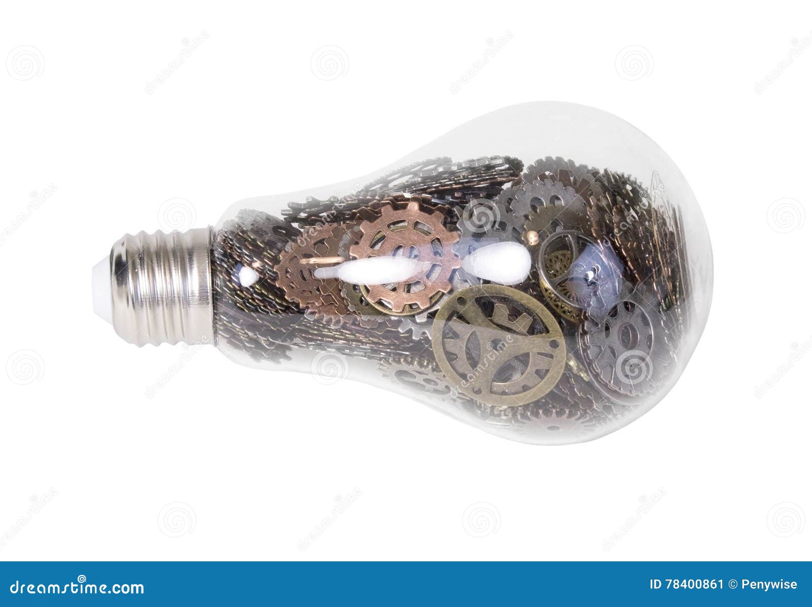 Light Bulb Filled with Gears Stock Image Image of interlink, save