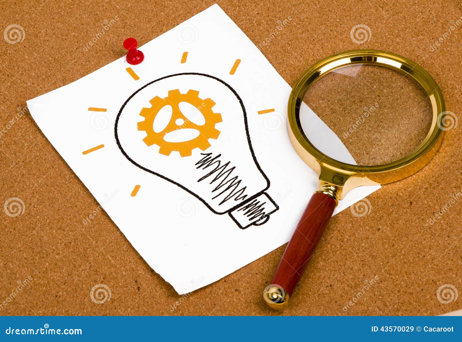 Light bulb with gear stock image. Image of success, business 43570029