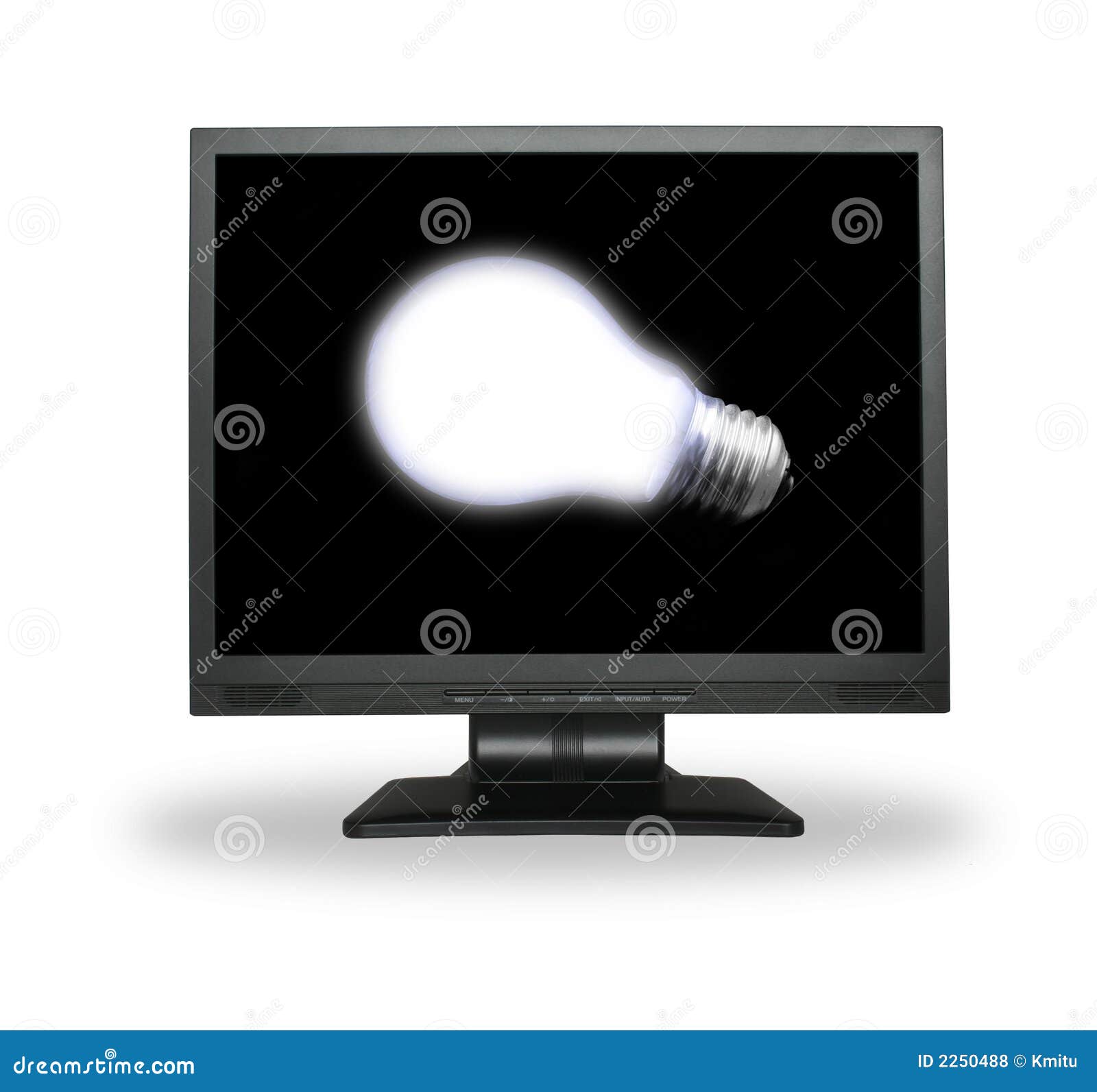 Light bulb in lcd screen stock photo. Image of electrical 2250488