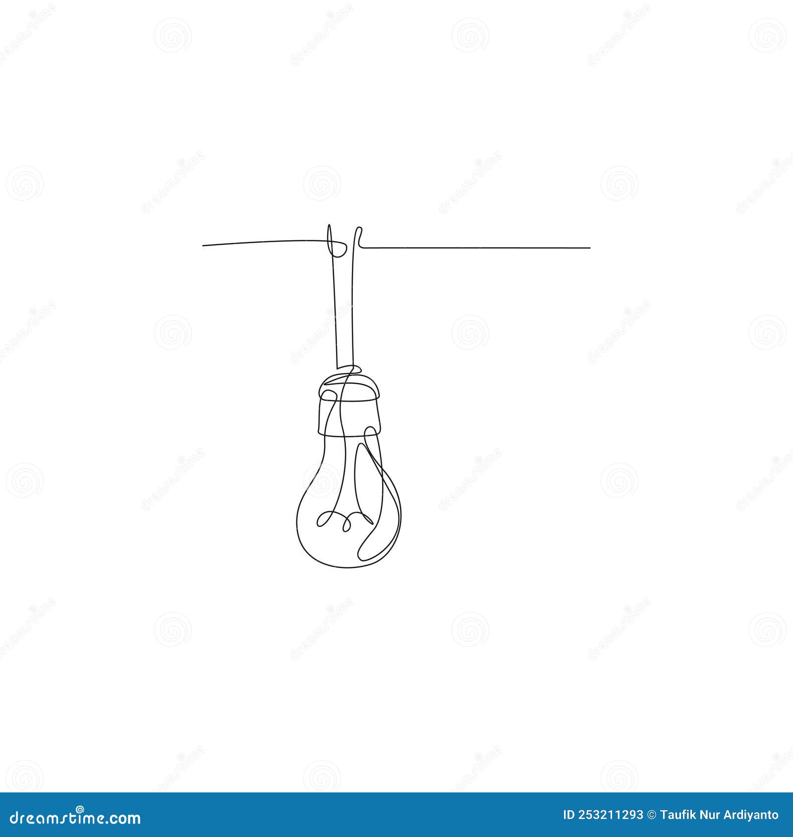 Light Bulb Line Art Icon Design Illustration Stock Illustration