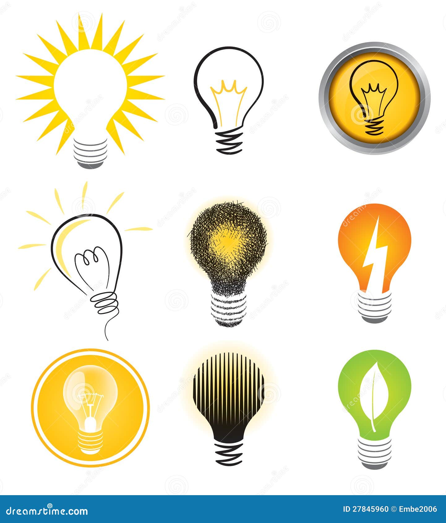 light bulb logo set