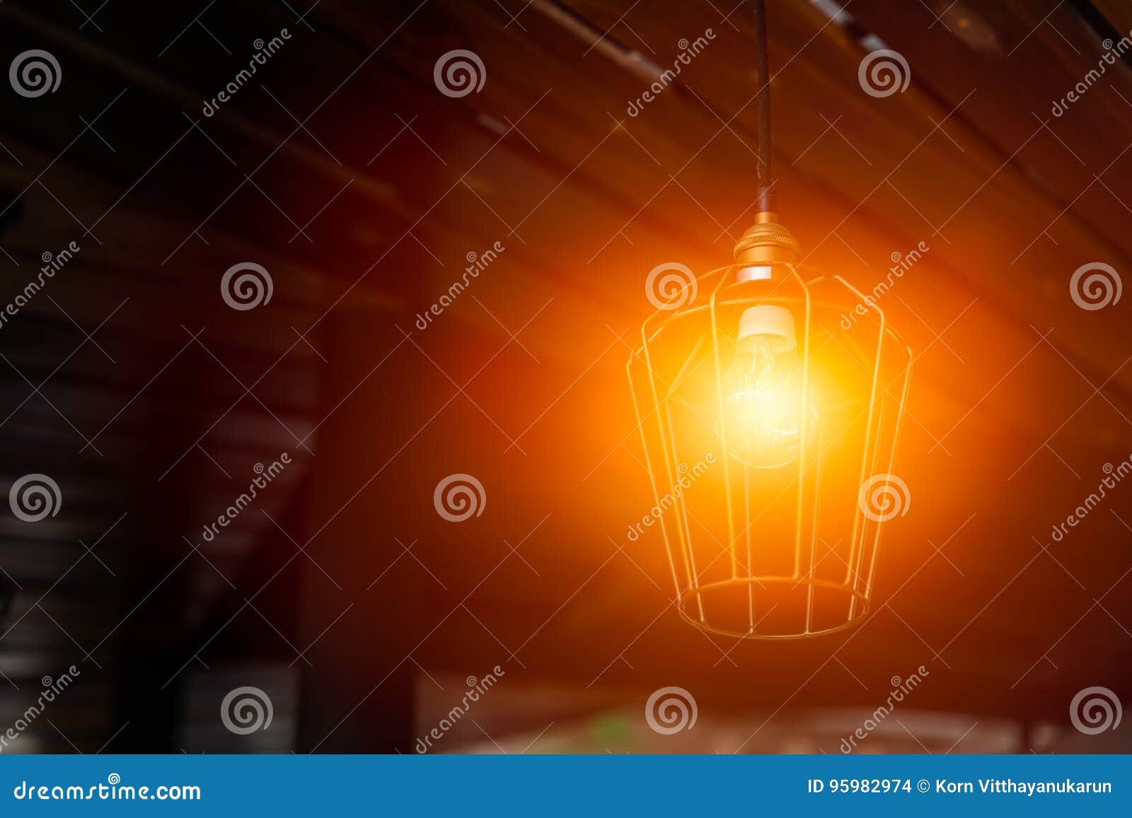 Night Hanging Lamp Lighting Decoration Stock Photo Image of