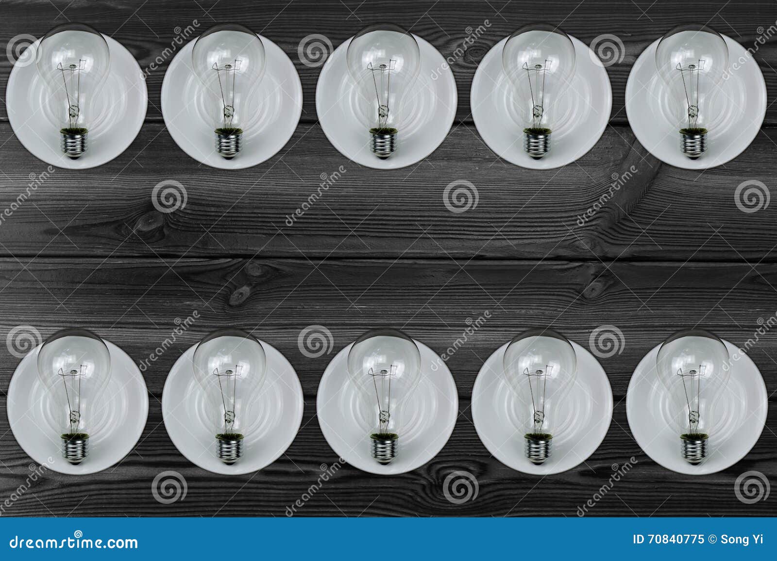 The Light Bulb is on the Plate Stock Image Image of bright, fuse