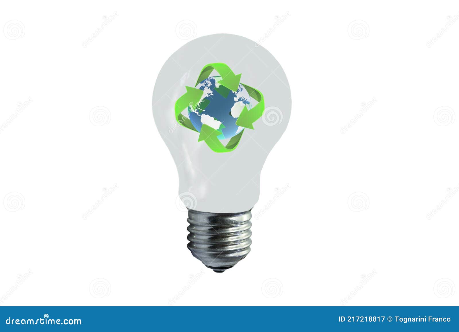 Light Bulb with Recycle Symbol Stock Image Image of bulb, background 217218817