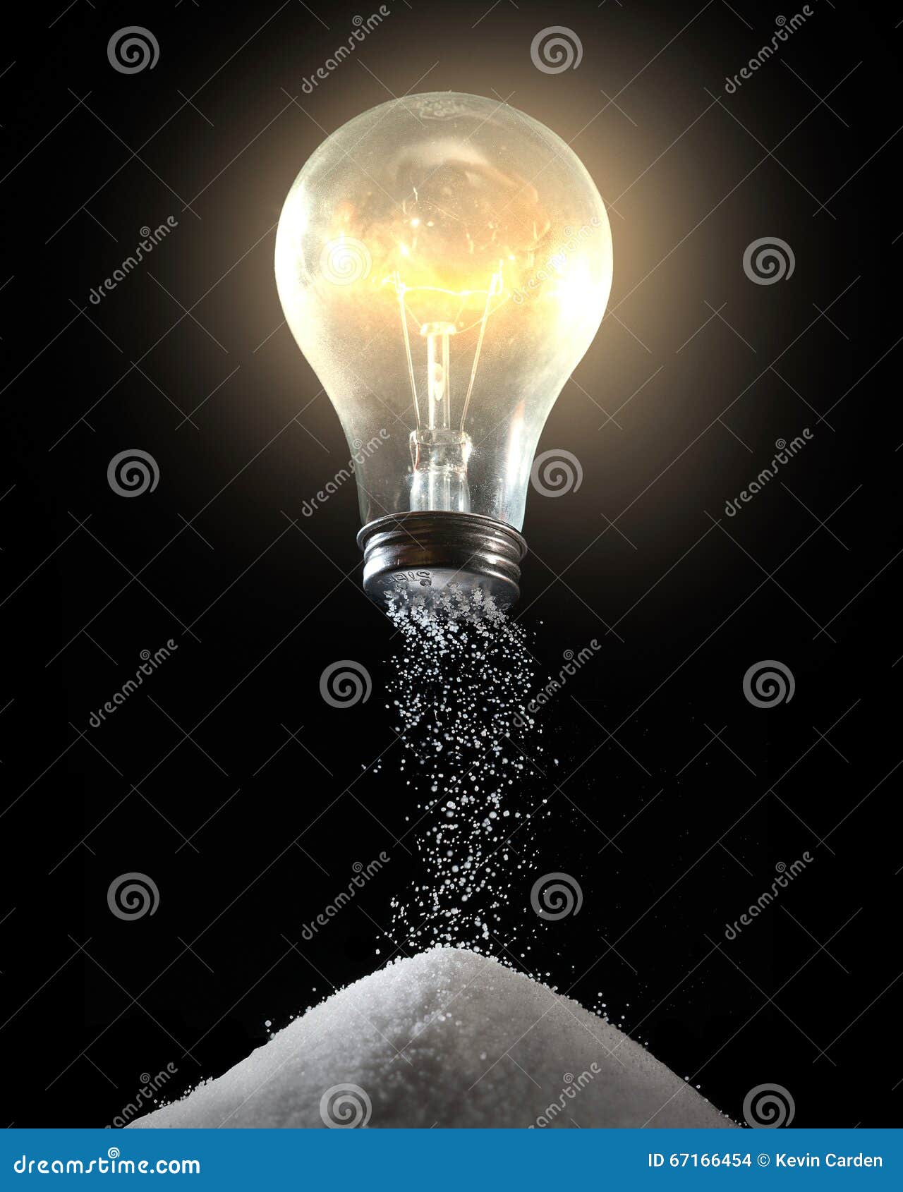 light bulb and salt shaker