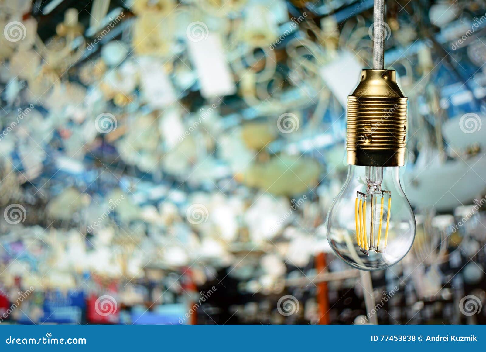 Light bulb shop stock photo. Image of background, concept 77453838