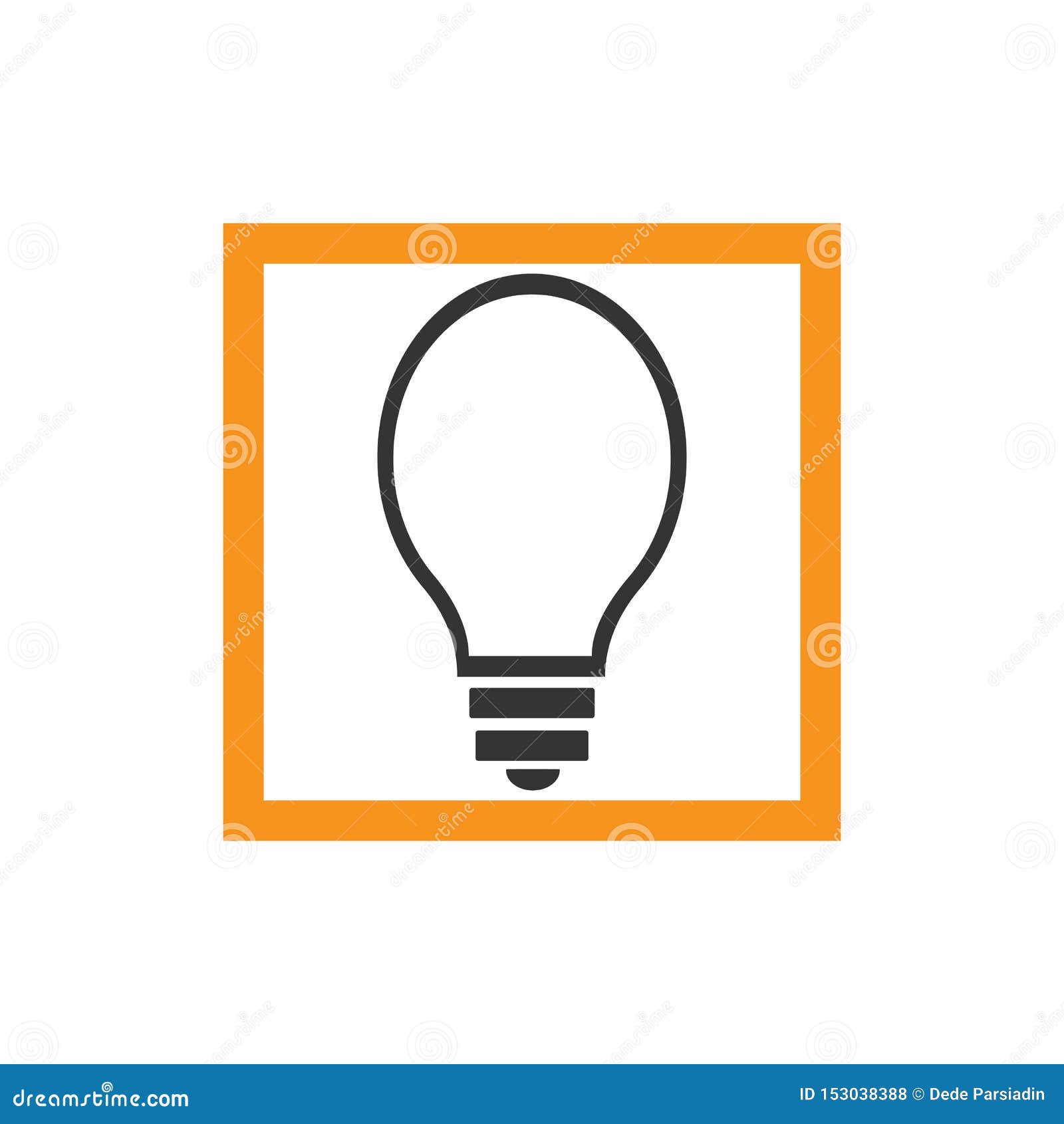 Light bulb symbol icon stock vector. Illustration of invention 153038388