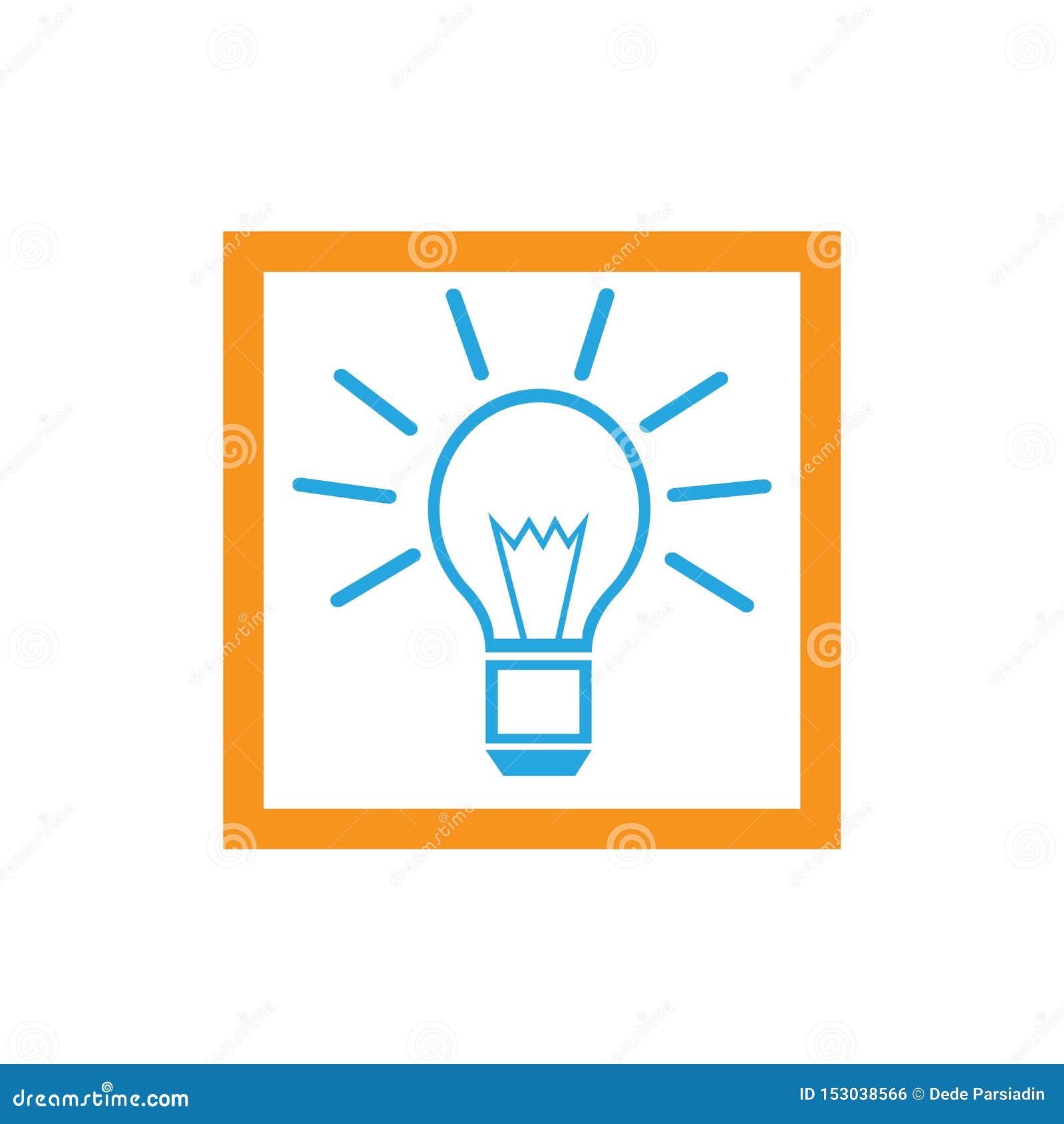 Light bulb symbol icon stock vector. Illustration of invention 153038566