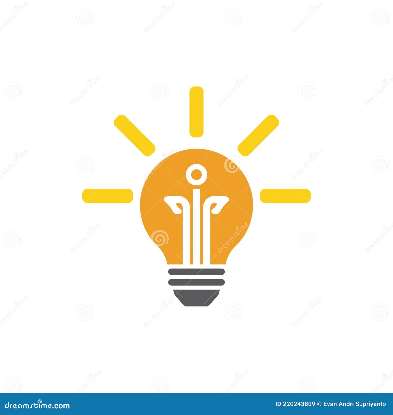 Light Bulb Symbol Vector Design Illustration Stock Vector