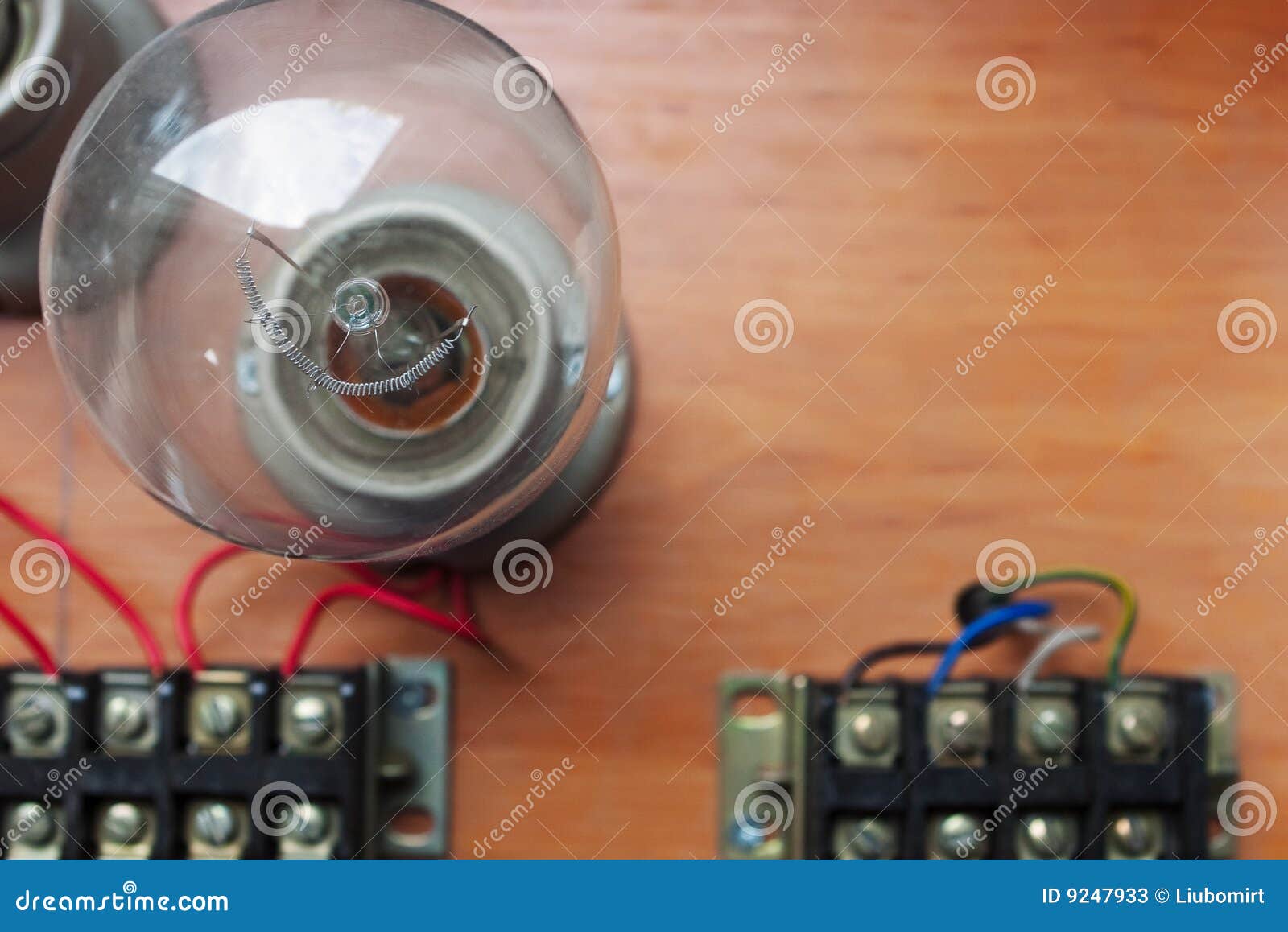 Light Bulb and Terminal Box Stock Image Image of block, connection