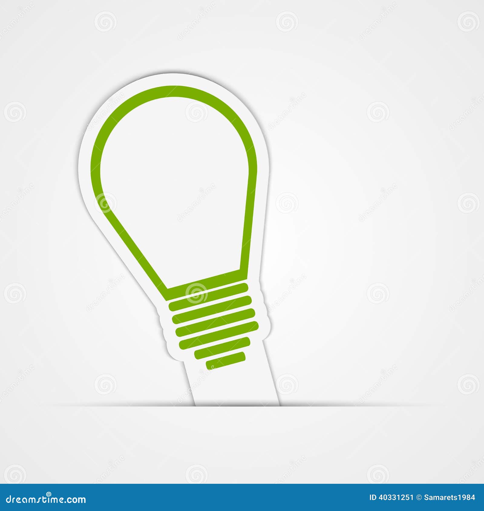 Light bulb vector sticker. Light bulb sticker. Vector illustration.