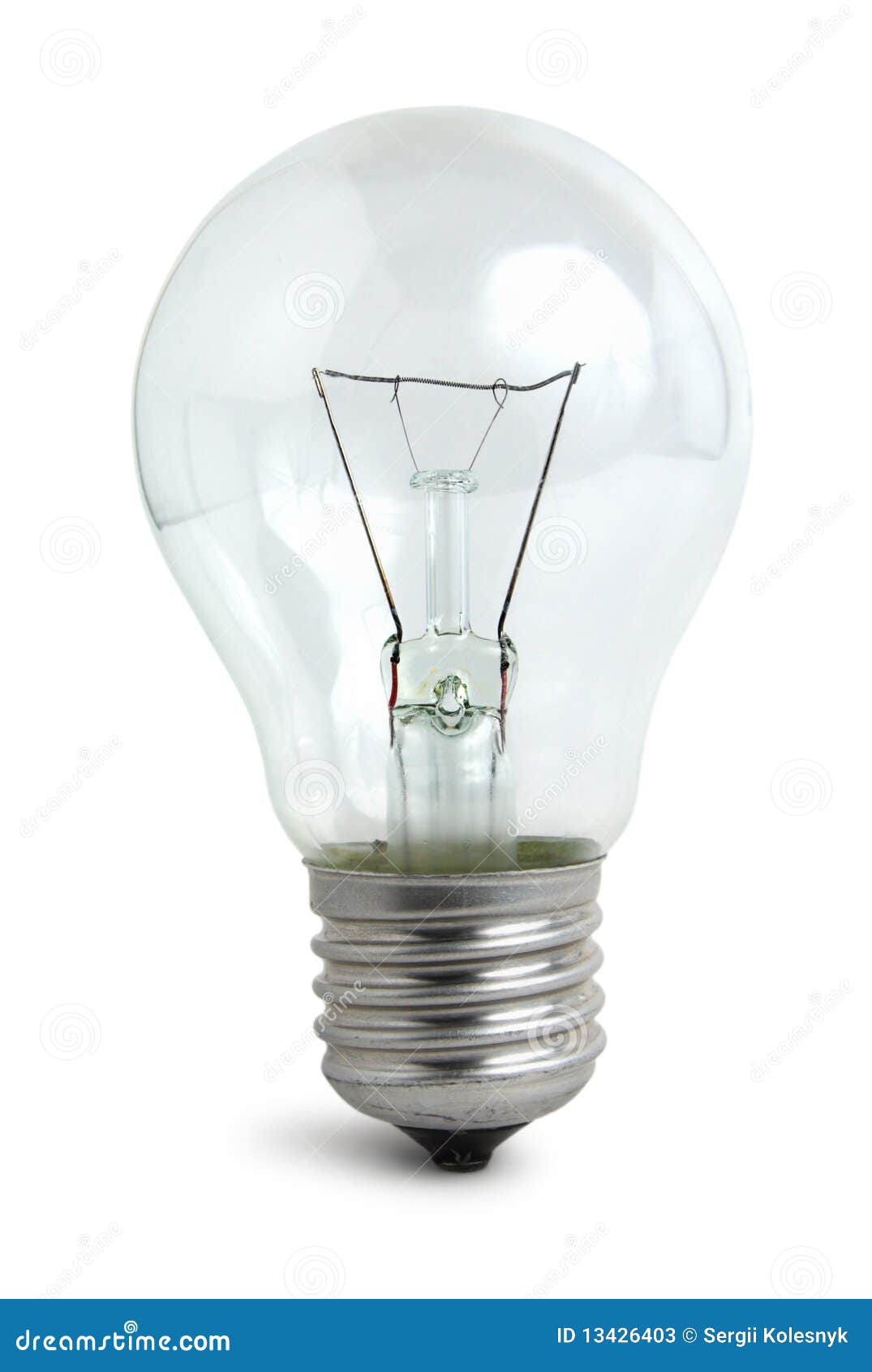 Light bulb on white stock image. Image of bulb, technology 13426403