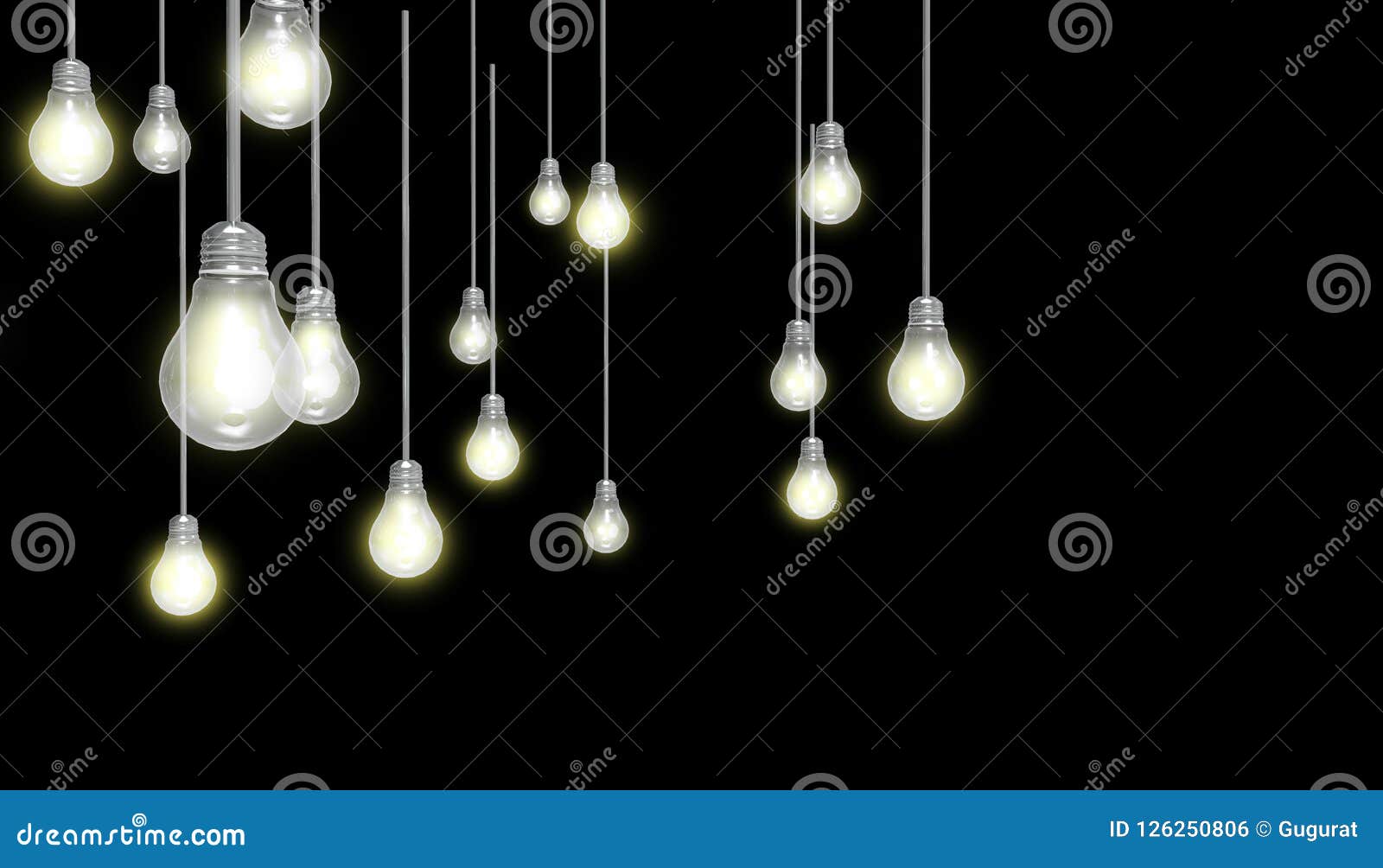 Light Bulbs Concept Art stock illustration. Illustration of background