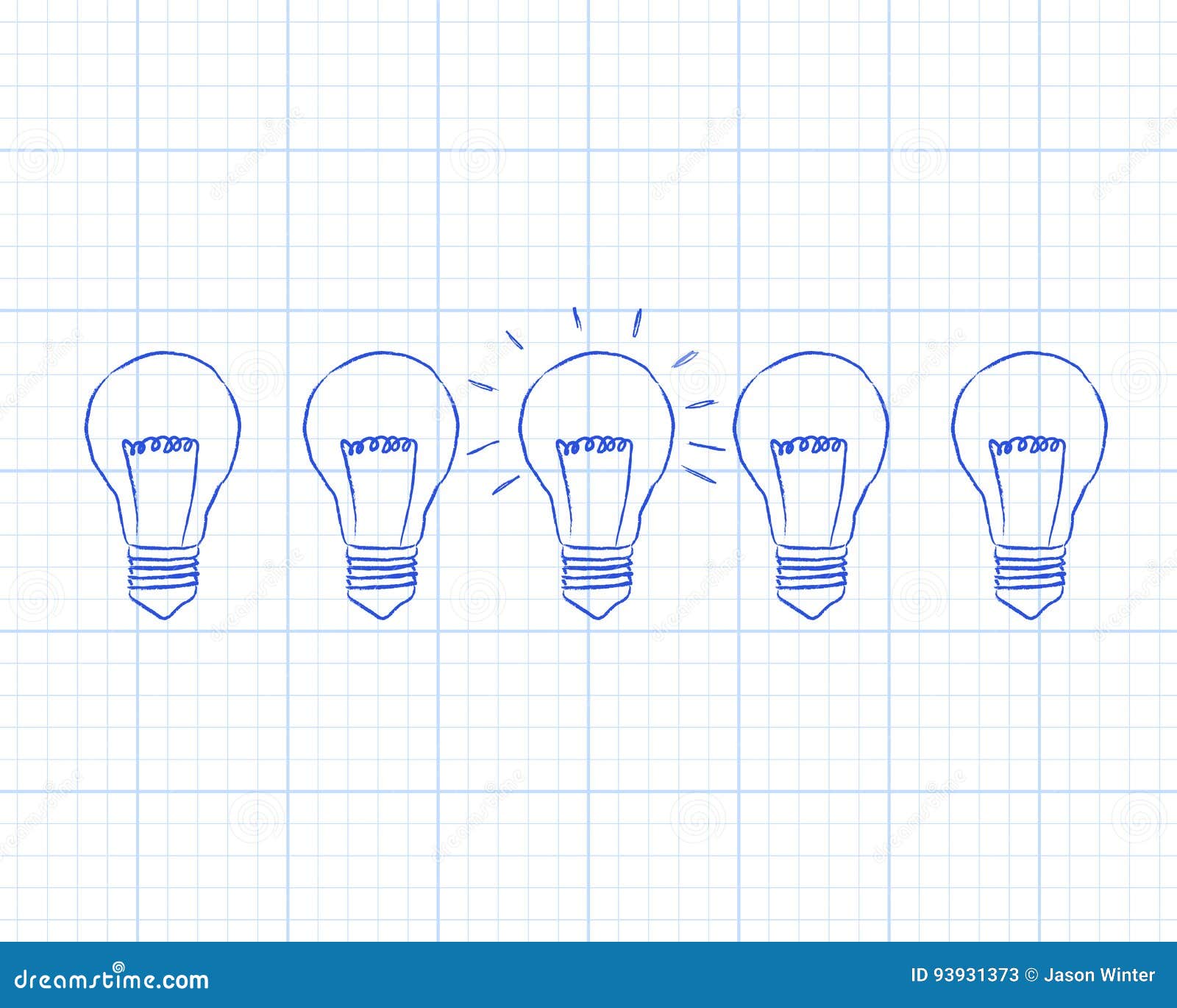 light bulbs graph paper stock vector illustration of vision 93931373 light graph paper