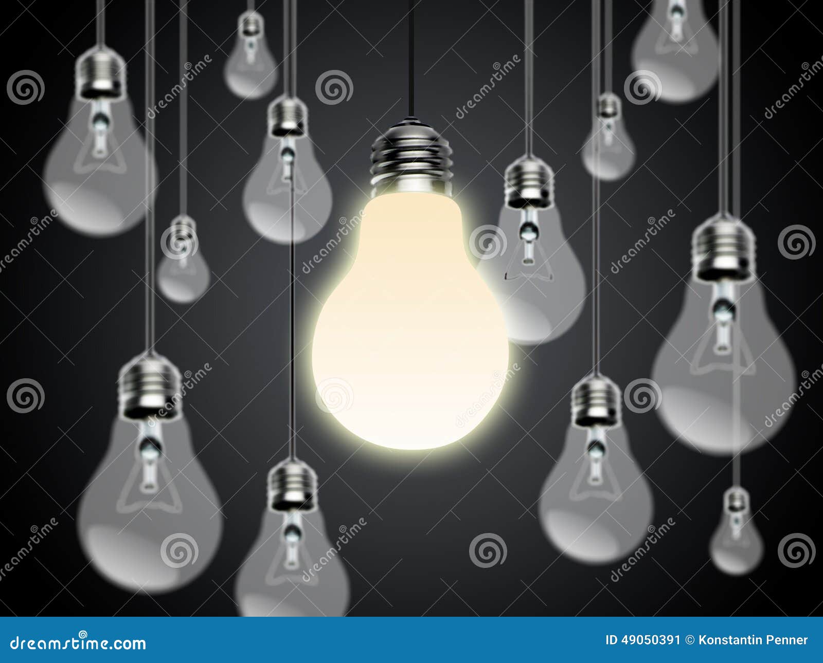 light bulbs with idea conzept