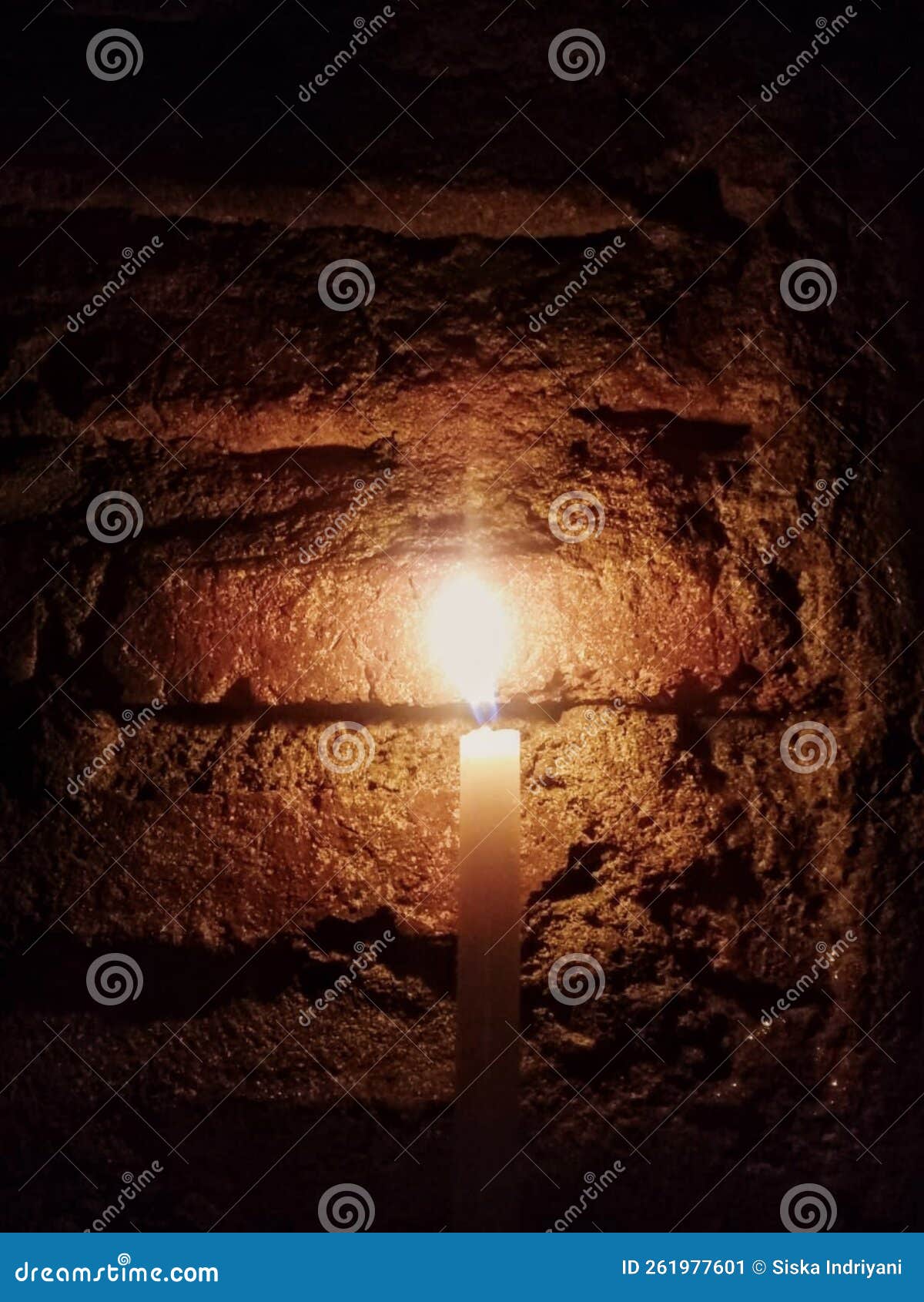 Light a Candle in the Night & X28;darkness& X29; Aesthetic Stock Image