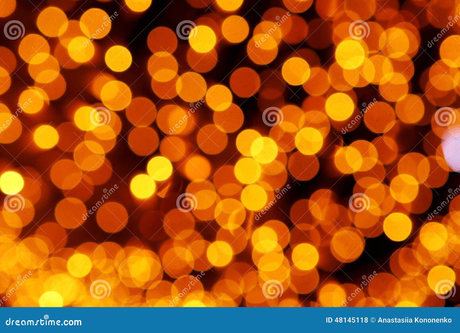 light christmas light in warm colors - bokeh