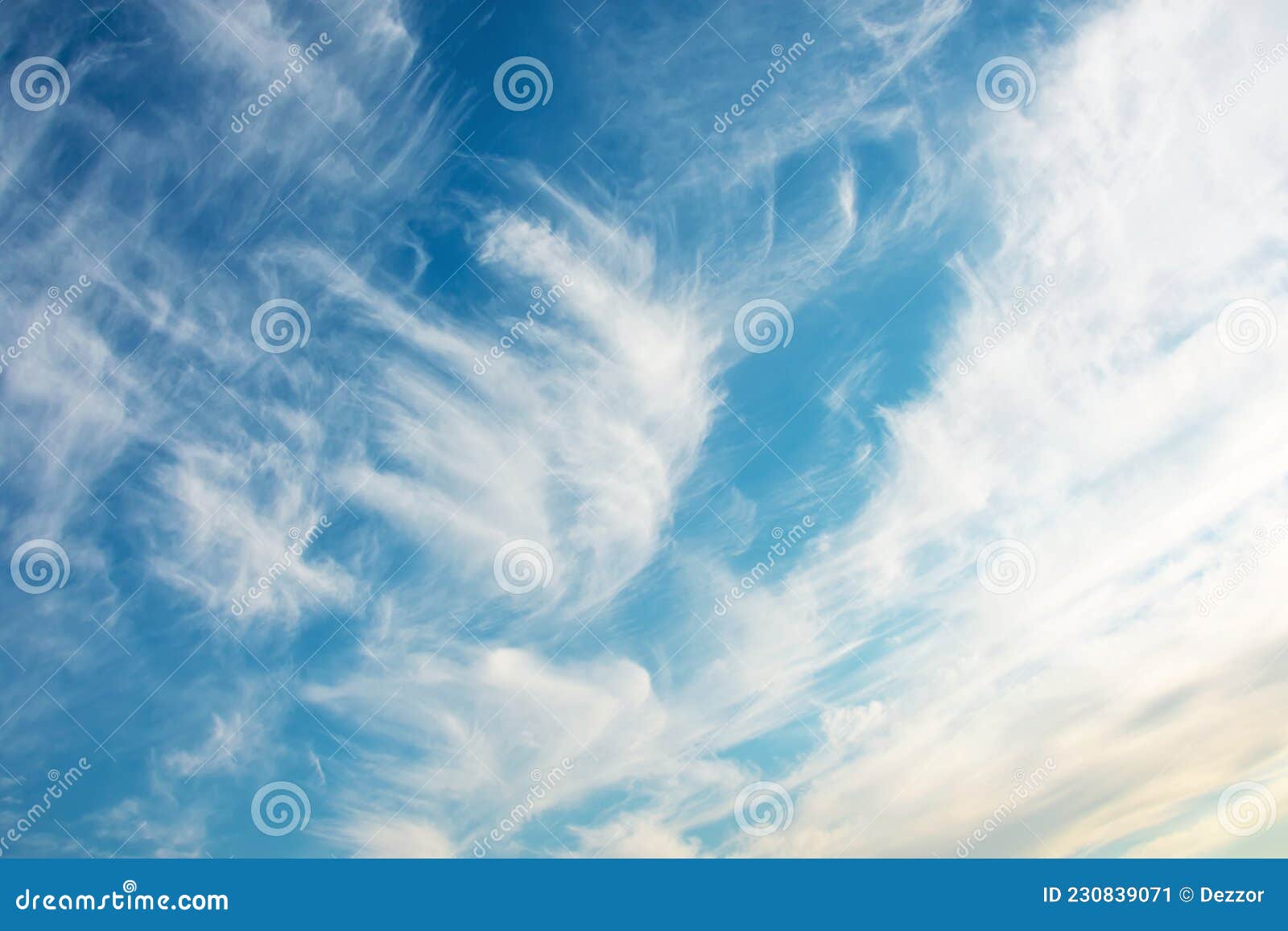 light cirrus smeared clouds across the firmament beautiful sky texture