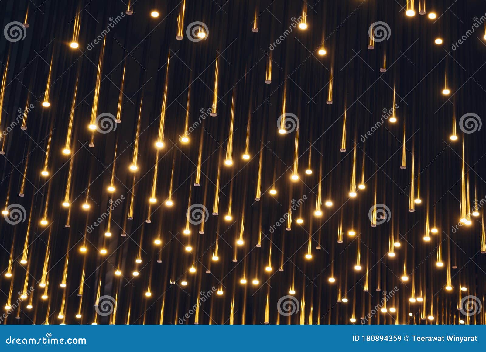 Light Decoration Gold Lighting Spot Pattern Abstract Background Stock