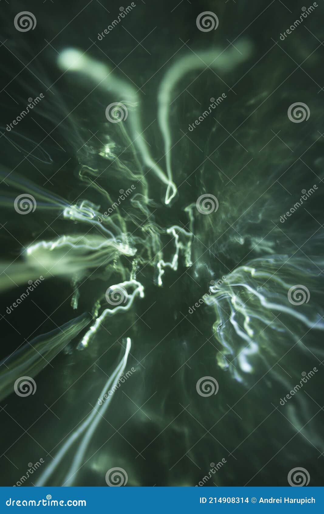 Green Electrical Discharges Stock Photo Image of power, speed 214908314
