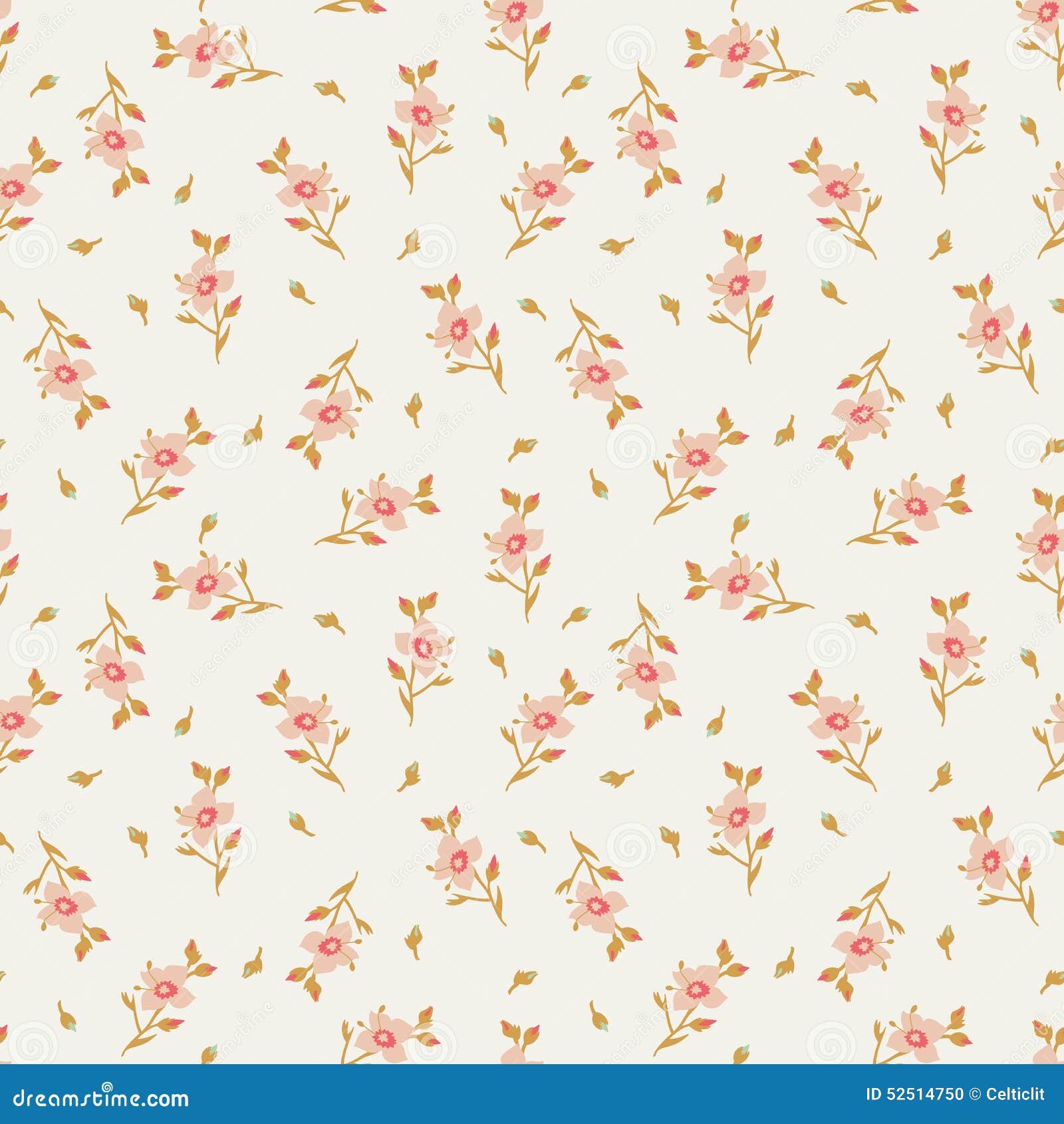 Light Floral Seamless Vector Pattern Stock Vector Image 52514750