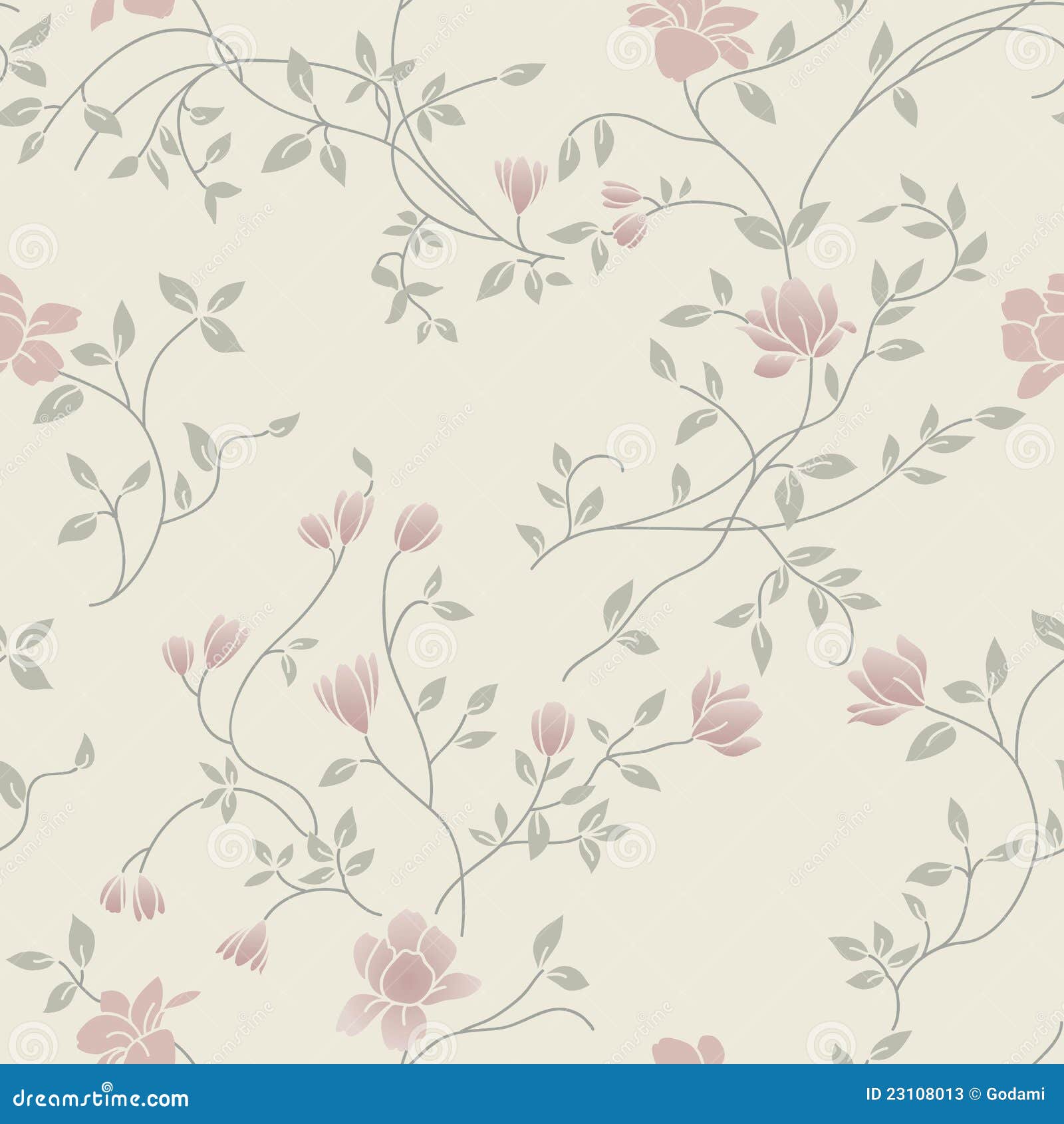 Light Floral Vintage Seamless Pattern Stock Vector - Illustration of floral,  romantic: 23108013