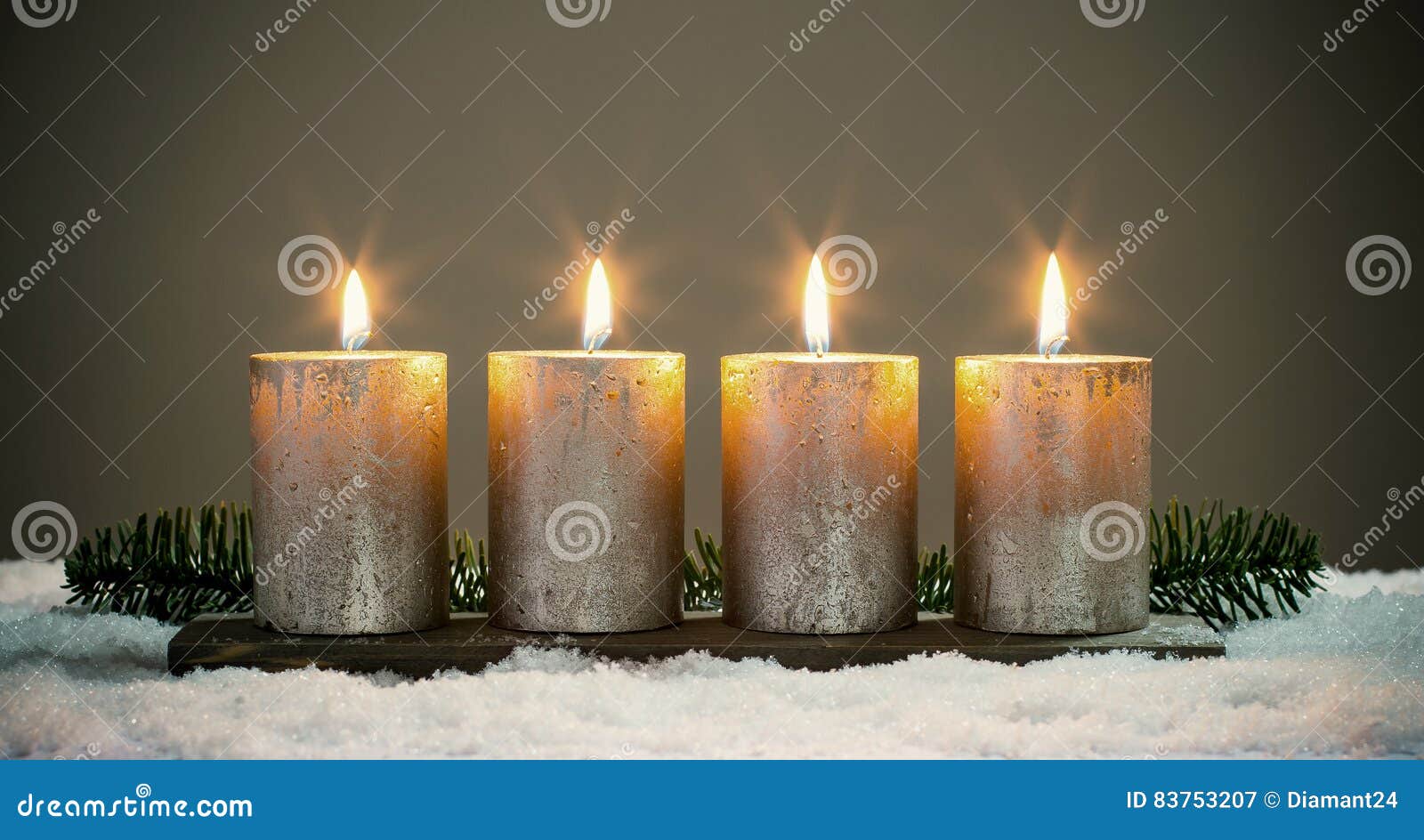 Light Four Advents Candles with Matches Stock Image Image of deco