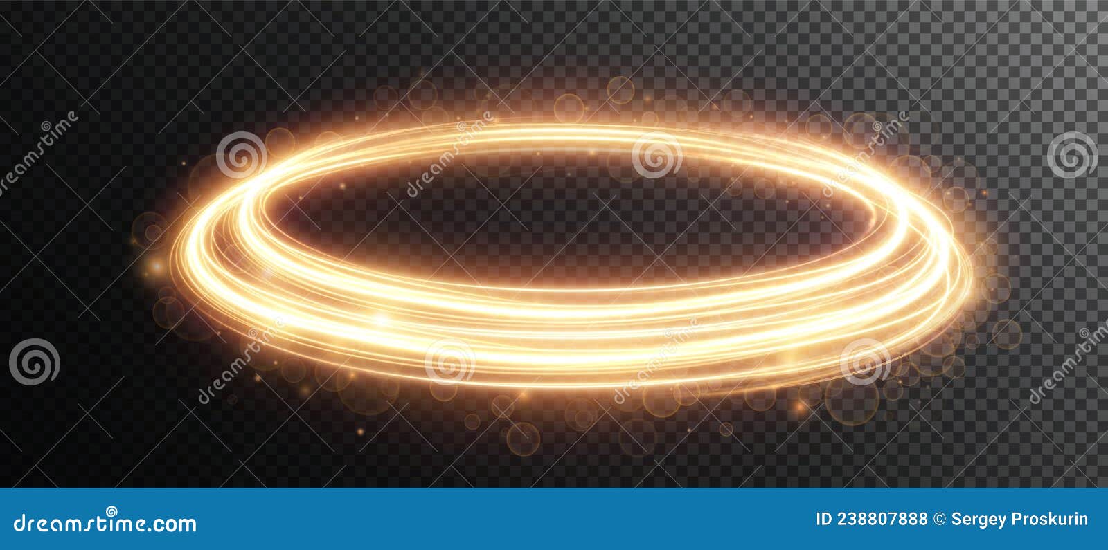 Light Golden Circle Banner Abstract Light Background Glowing Gold Circle  Frame With Sparkles And Stars Glowing