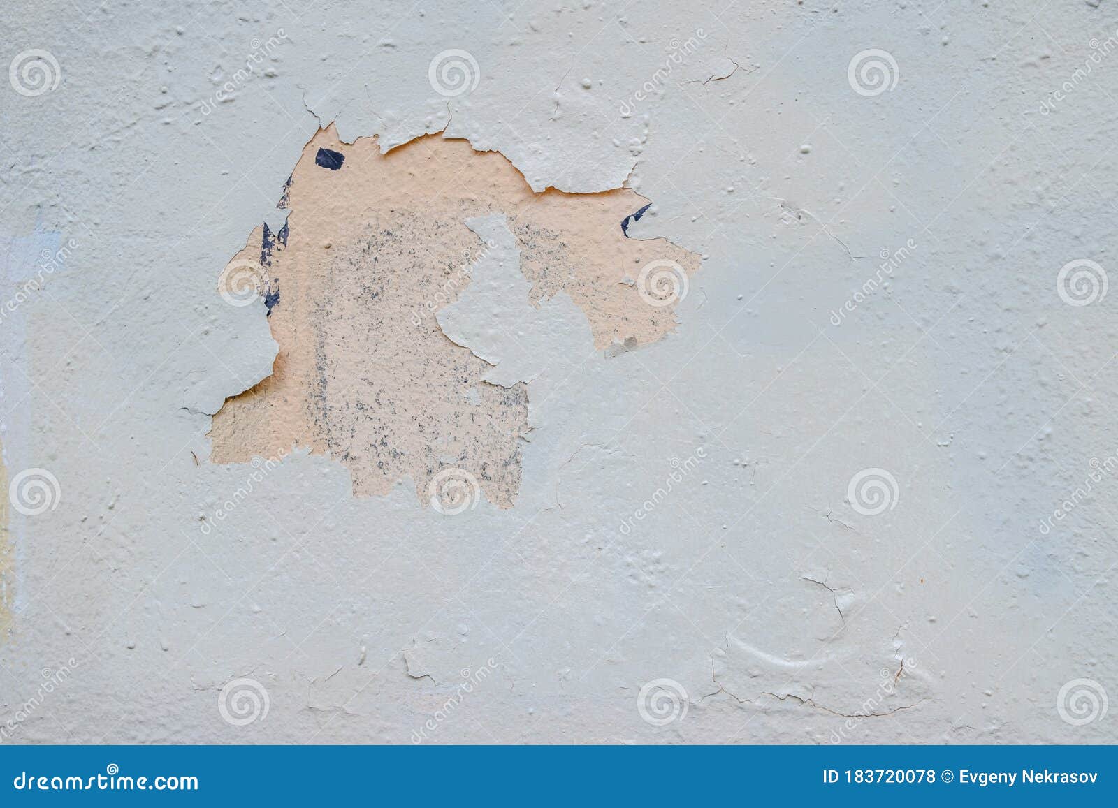 Light Gray Paint Peels Off the Surface of an Old Metal Sheet Stock