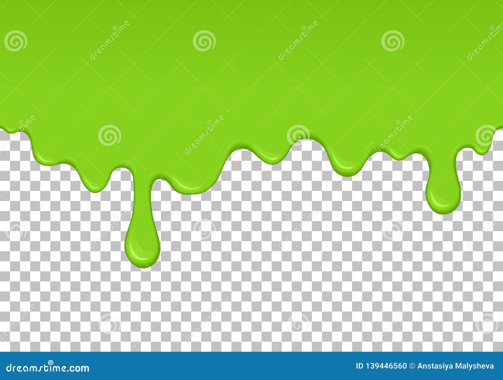 Light Green Dripping Slime Seamless Element Stock Vector - Illustration