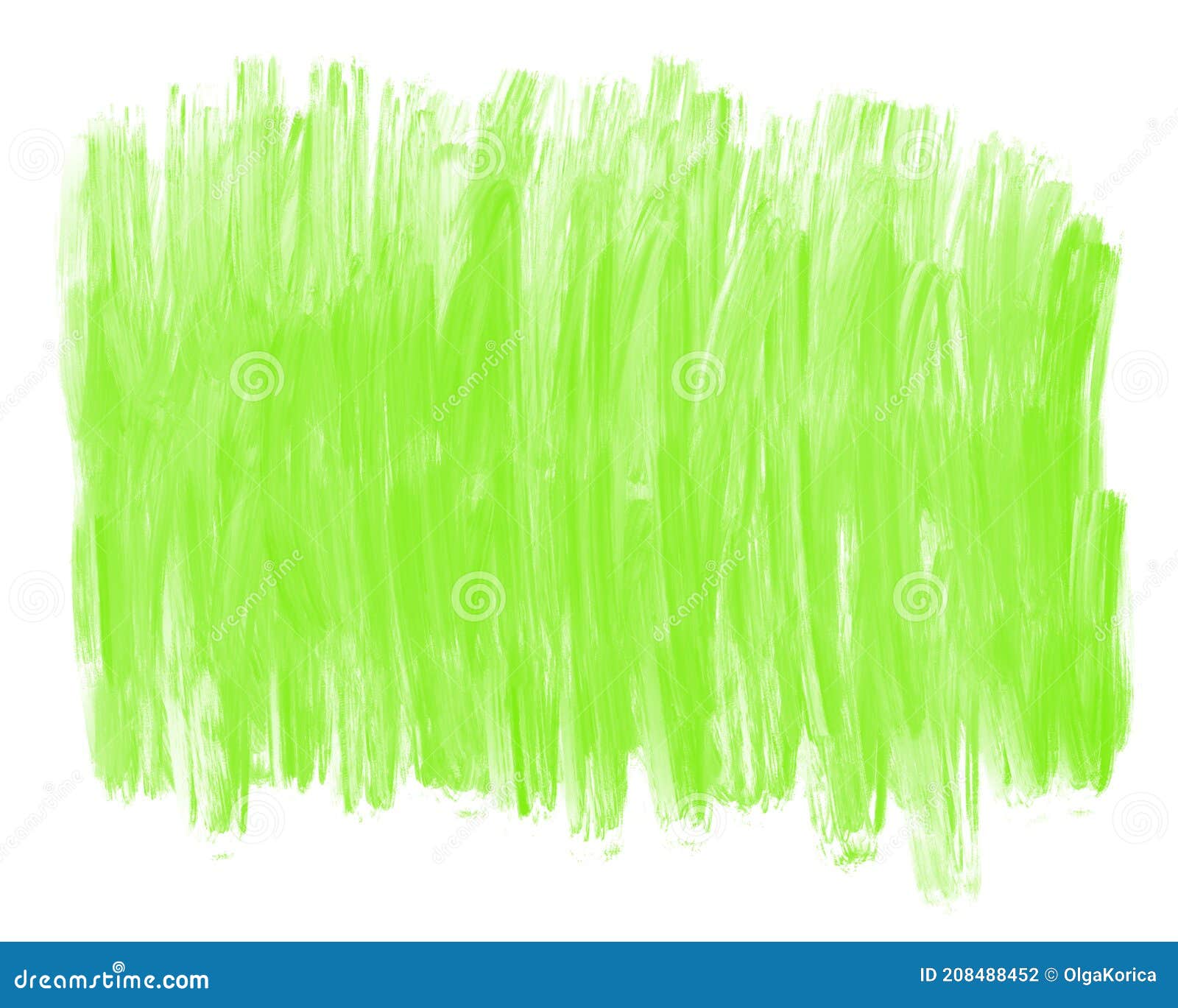 Light Green Dry Brush Paint Spot, Vertical Green Paint Strokes