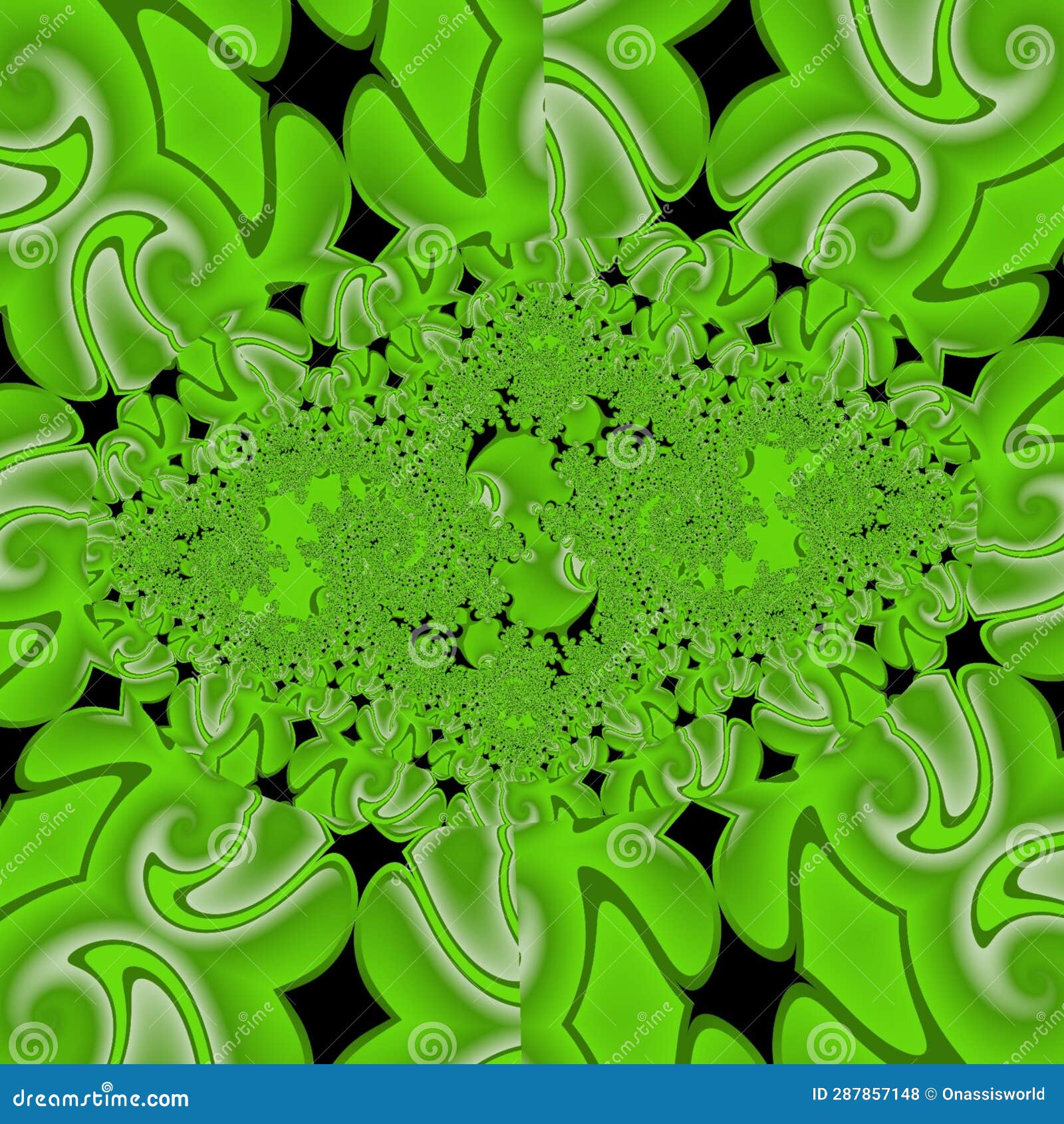 Light Green Shades Shapes and Blurs Abstract Background Stock