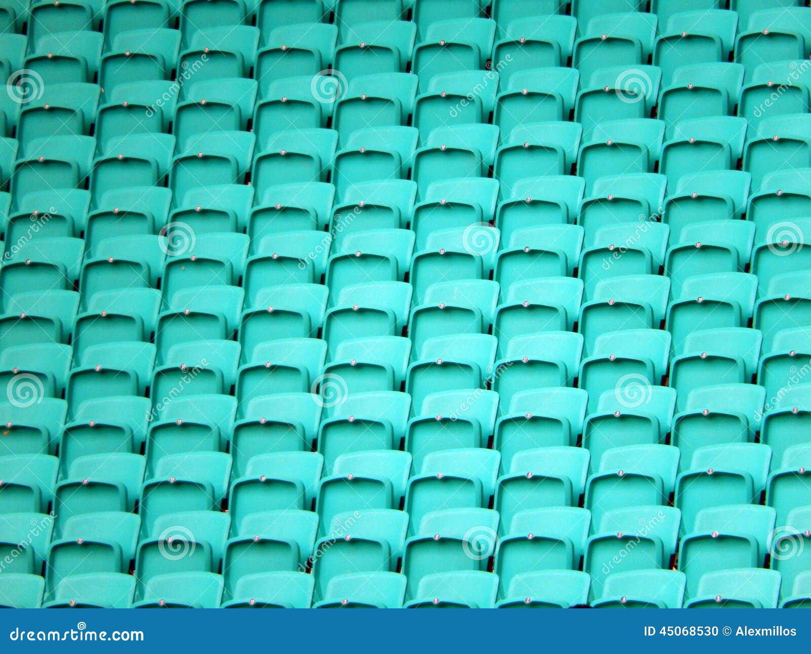 Green Stadium Chairs RoyaltyFree Stock Photography