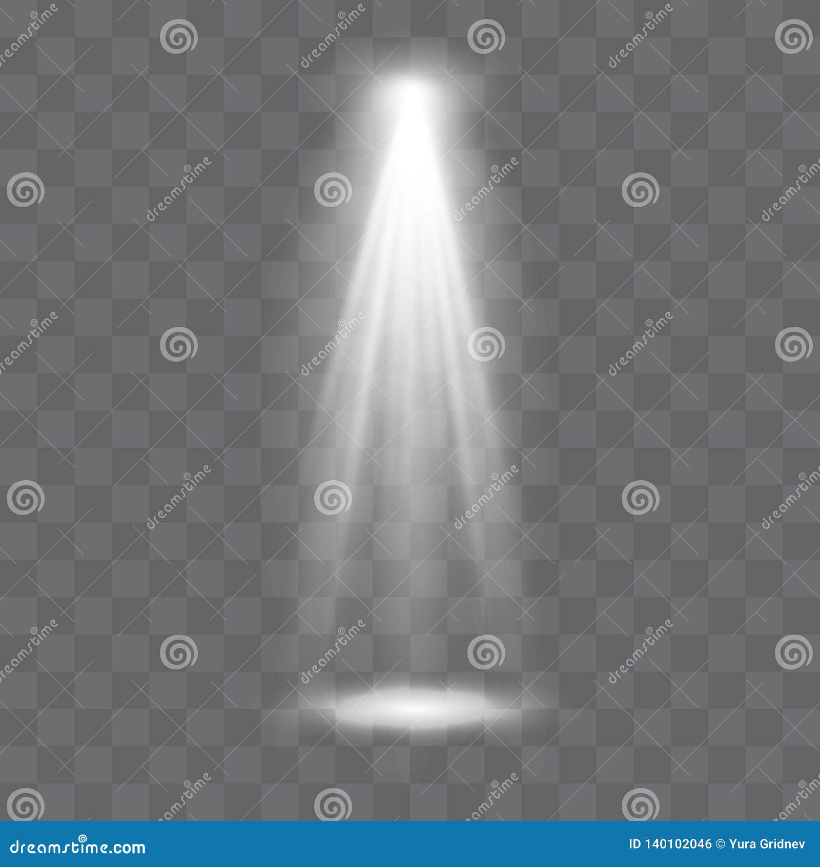 Light Highlight Yellow Special Effect with Rays of Light and Magic