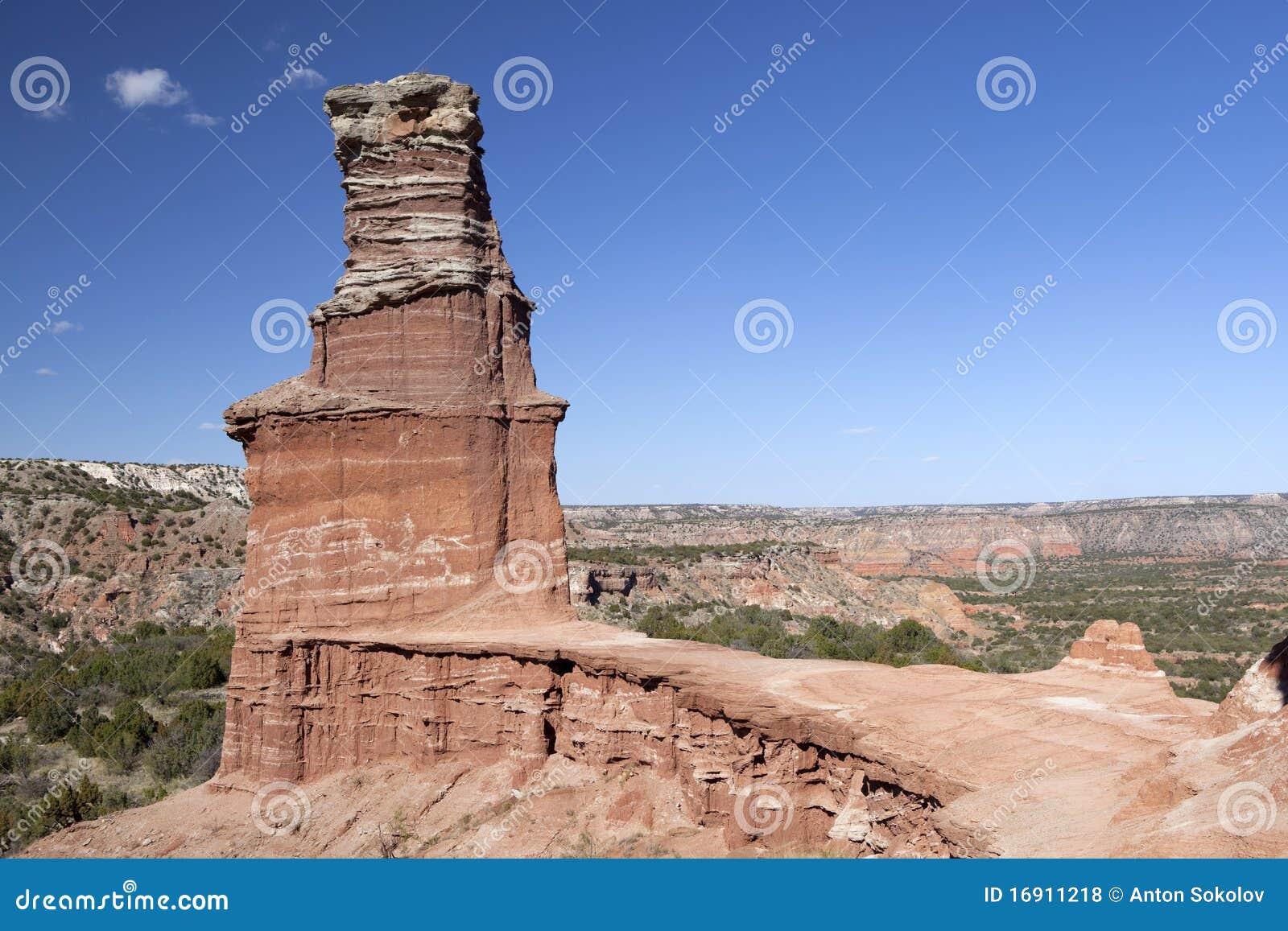 the light house formation in palo duro canyon.