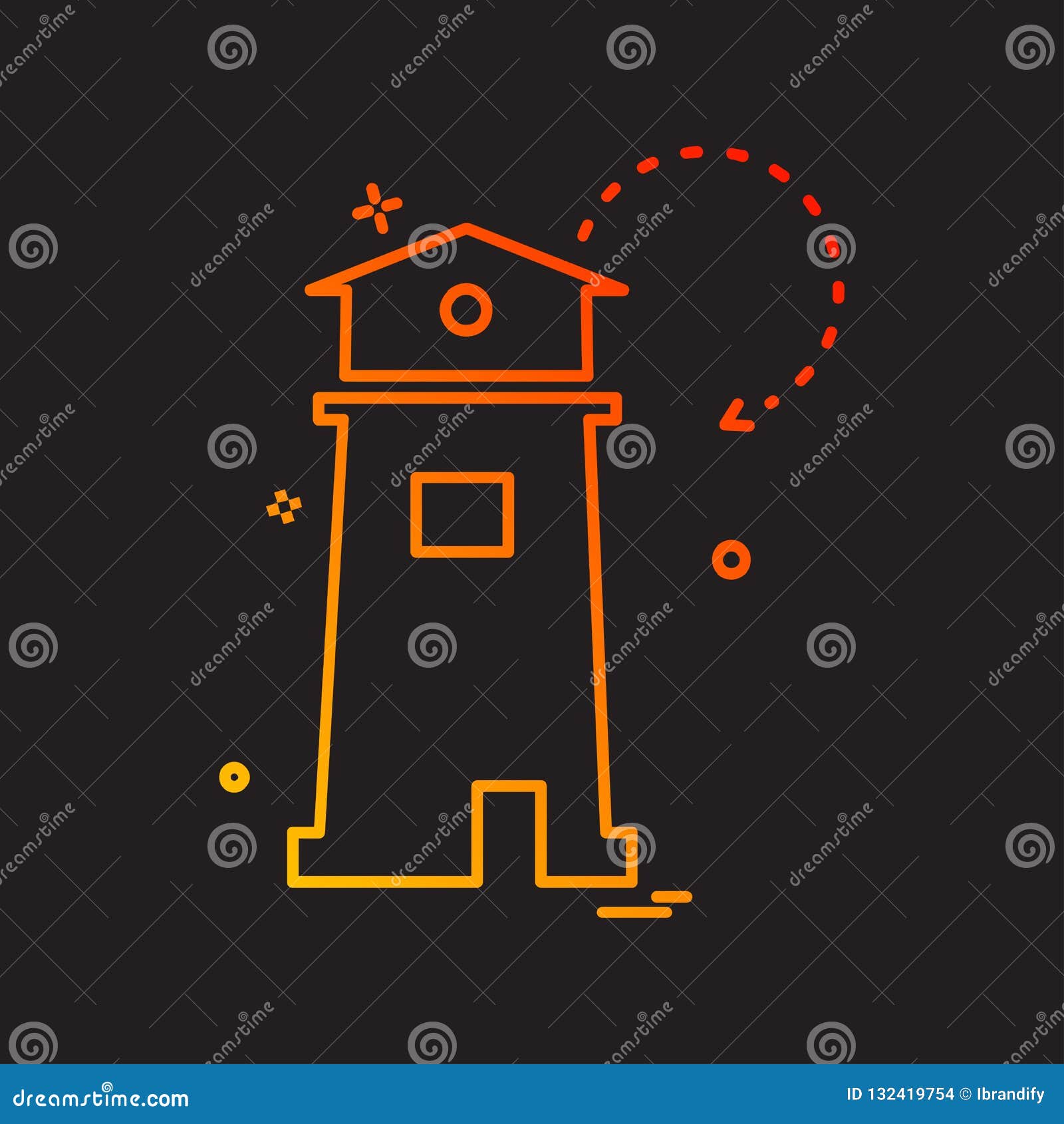 Light House Icon Design Vector Stock Vector - Illustration of business