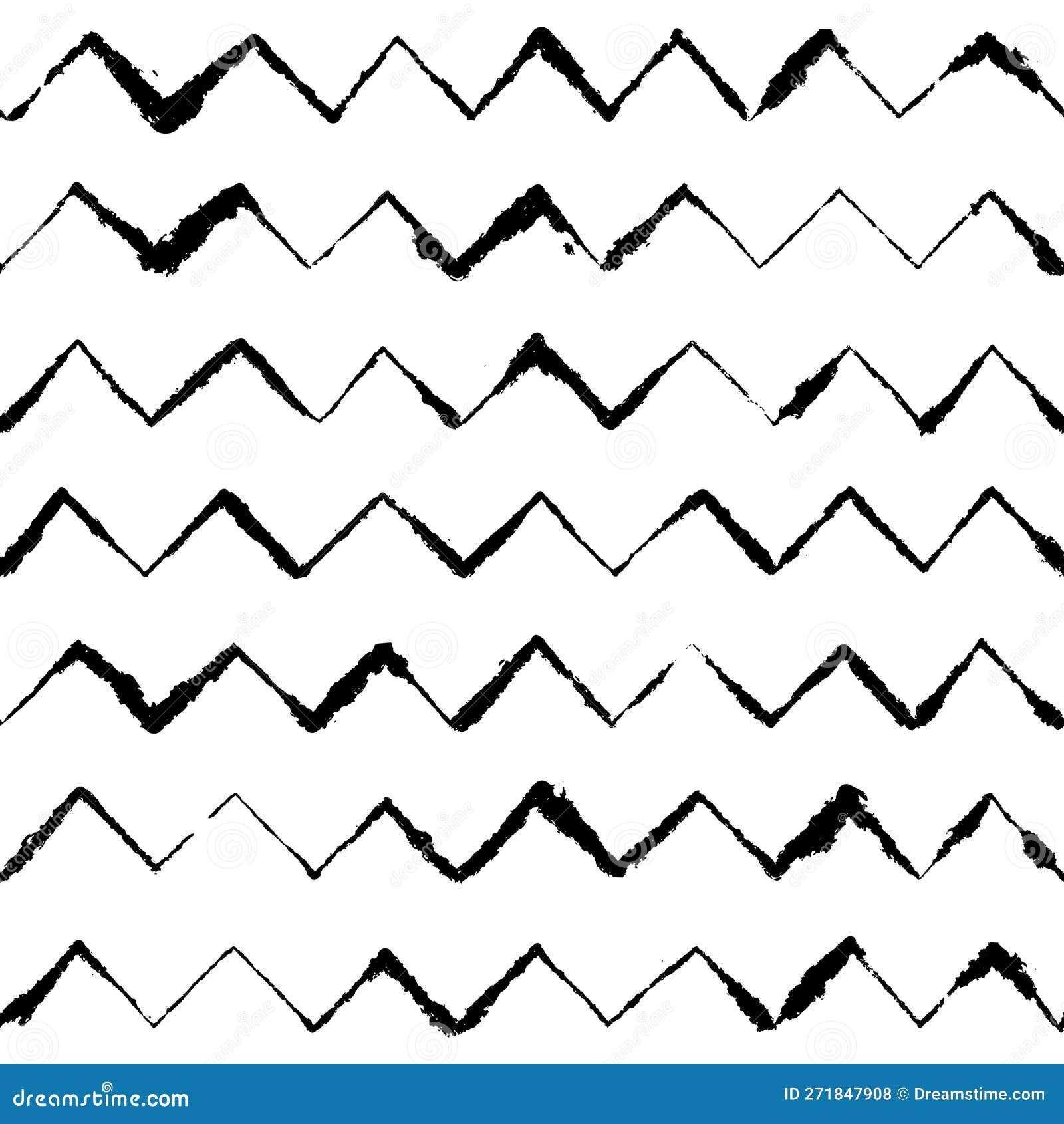 Light Inky Zigzag Pattern on Blotting Paper Stock Vector Illustration