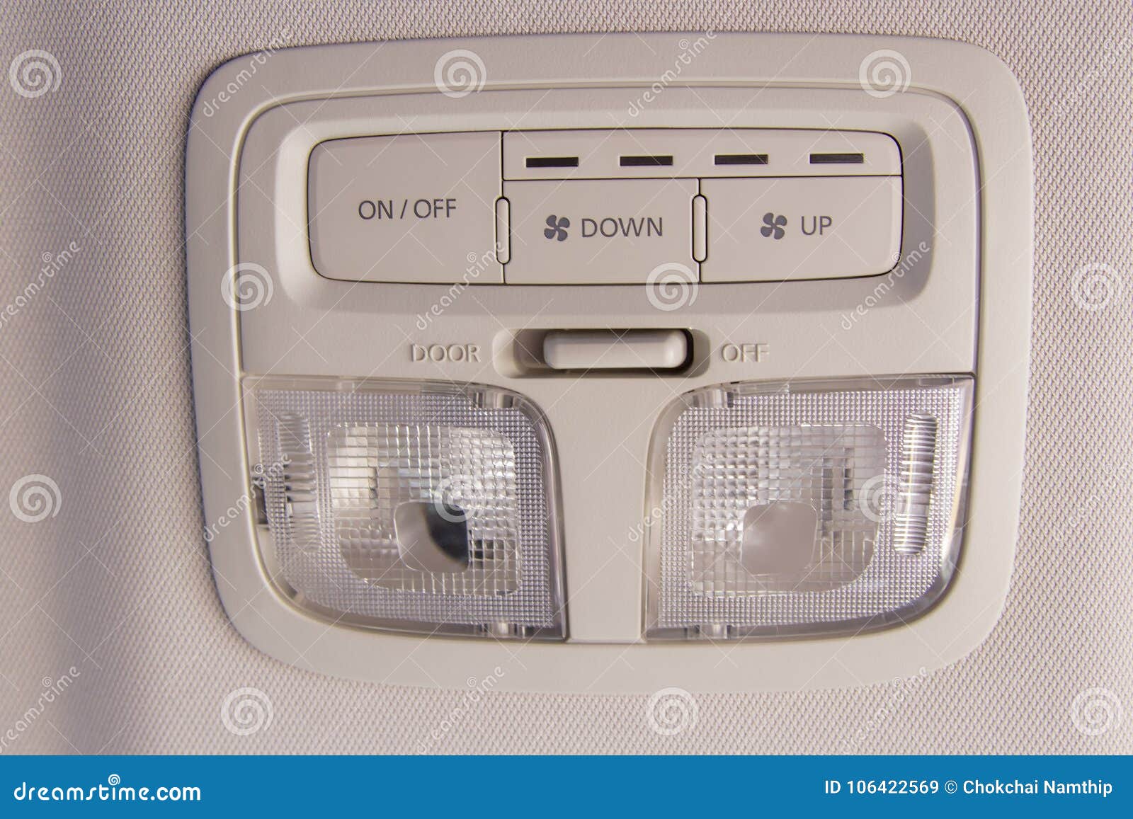Light Inside the Cabin Car with Switch Stock Image Image of closeup