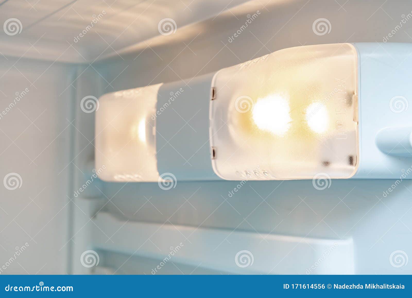 A Light Inside the Fridge, Refrigerator Close Up, a Lamp that Response To  Turn on when the Door is Open, Maintenance of Home Stock Photo - Image of  closeup, care: 171614556