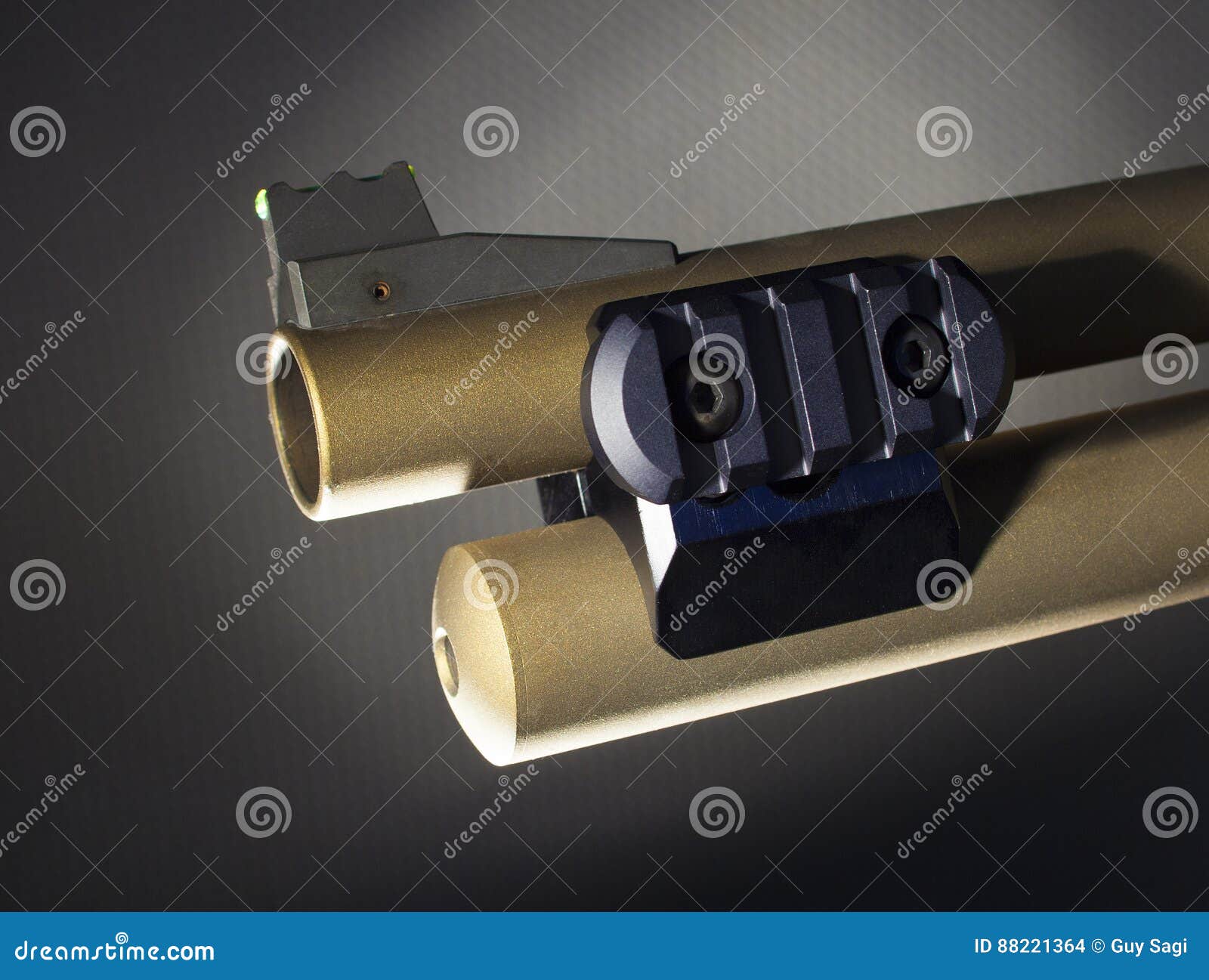 Light Mounting Shotgun Rail Stock Photo Image of shotgun, firearm