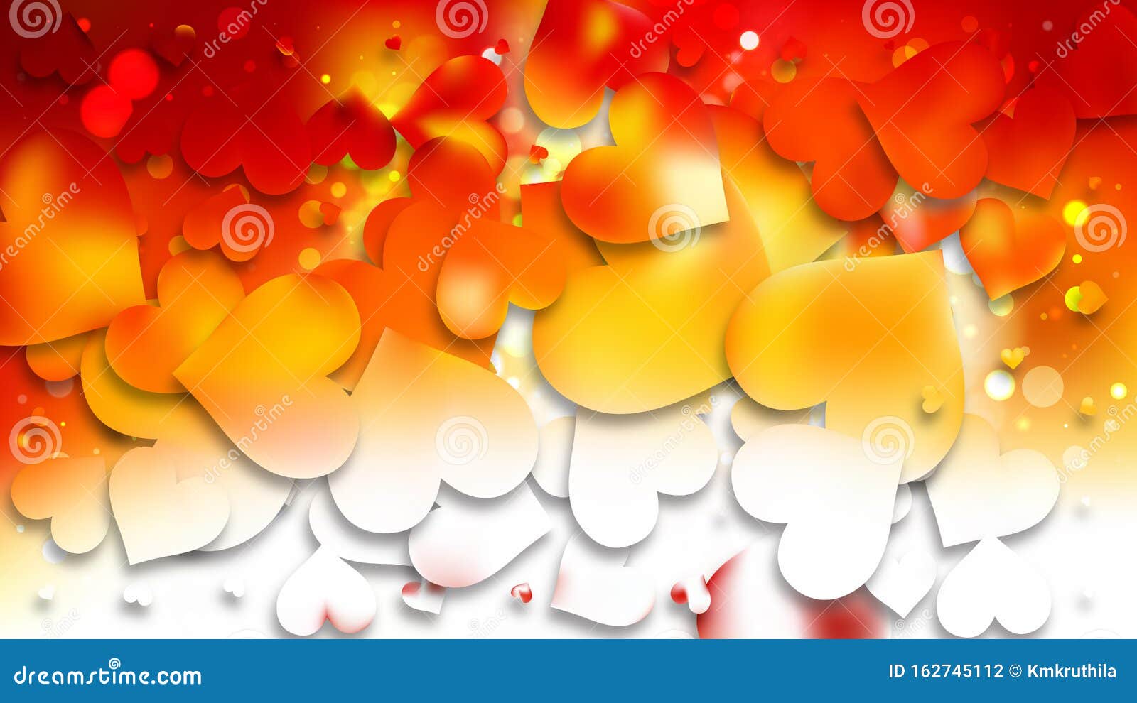 Light Orange Heart Background Vector Stock Vector Illustration of