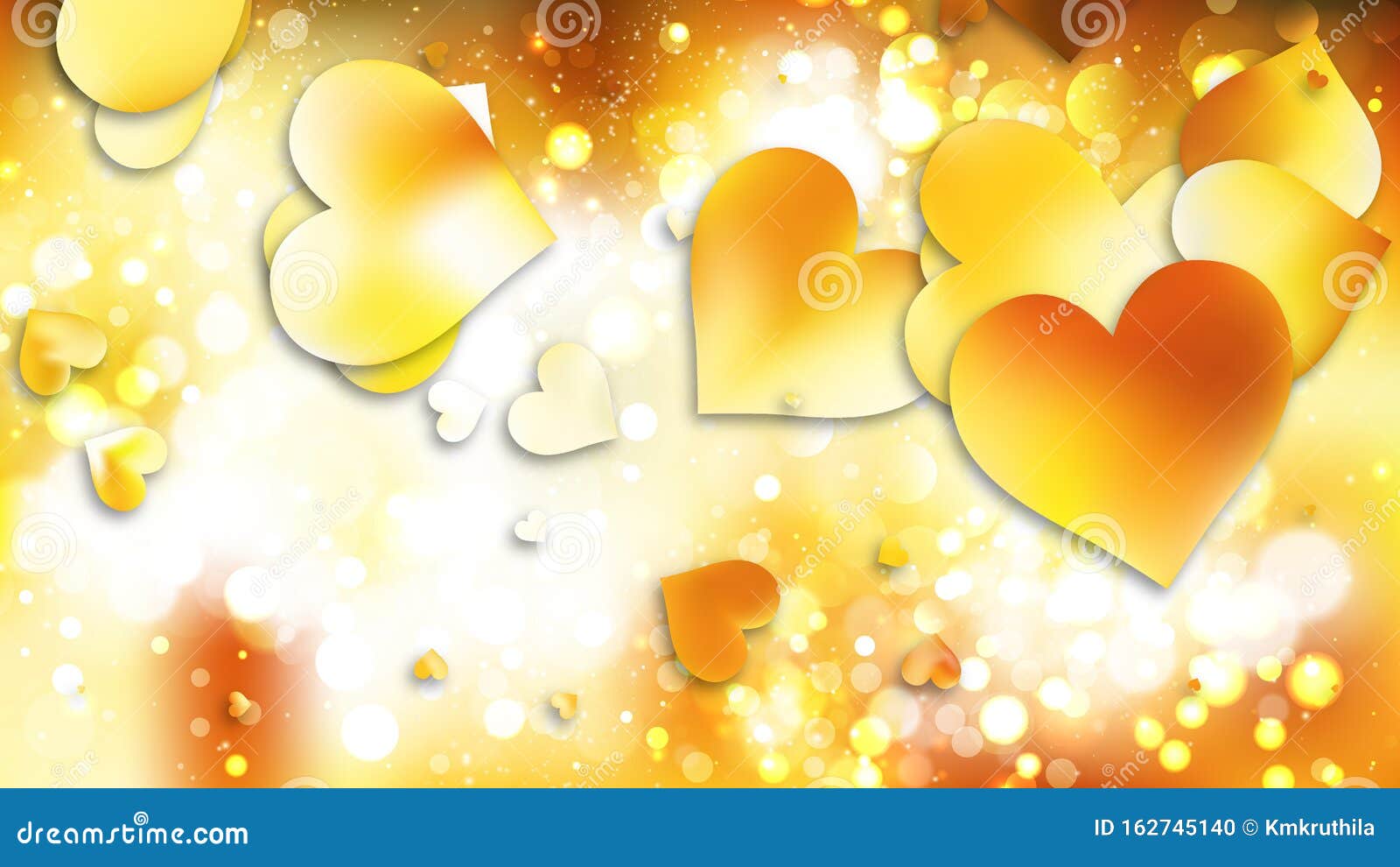 Light Orange Heart Wallpaper Background Stock Vector Illustration of