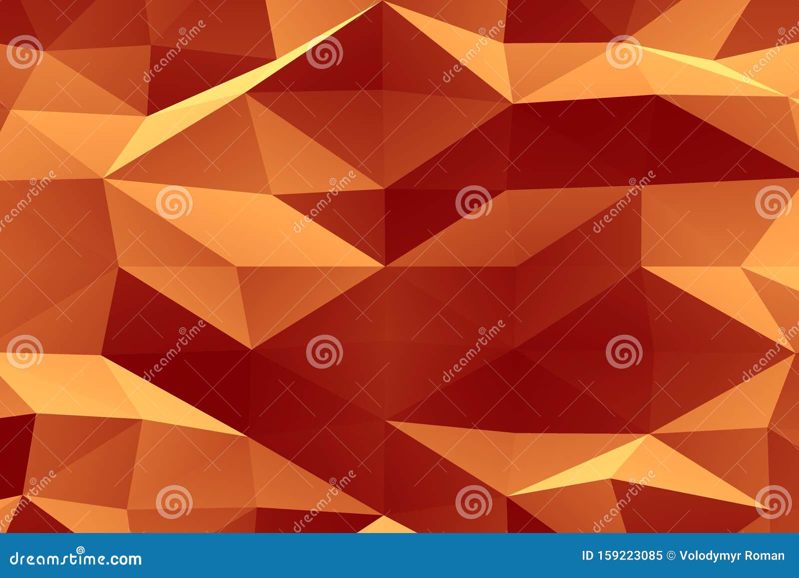 Light Orange Triangle and Green Background Geometry Wall Stock