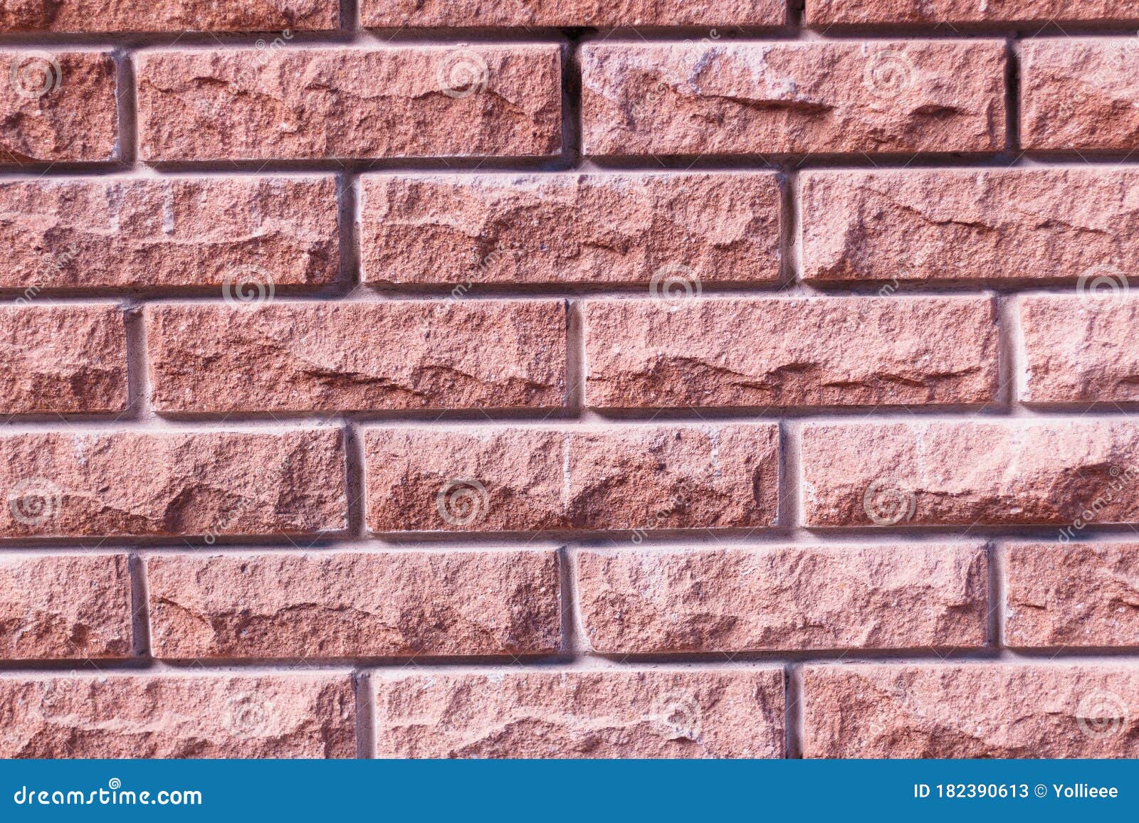 Pale pink brick wall stock image. Image of light, rough 182390613